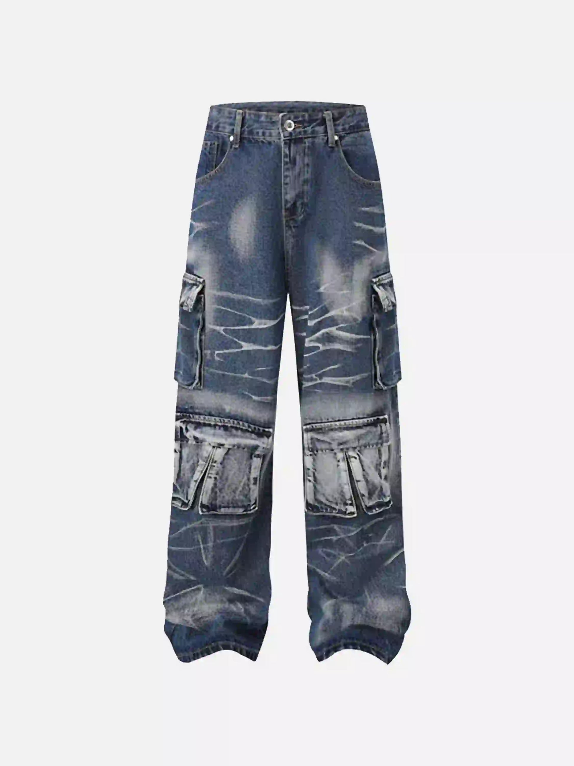 Disguisen Water Ripple Multi-pocket Cargo Jeans