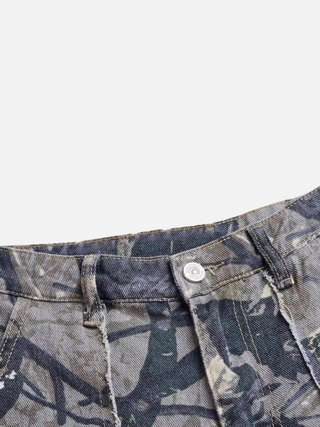 Disguisen Hip Hop Branch Camouflage Zipper Overalls