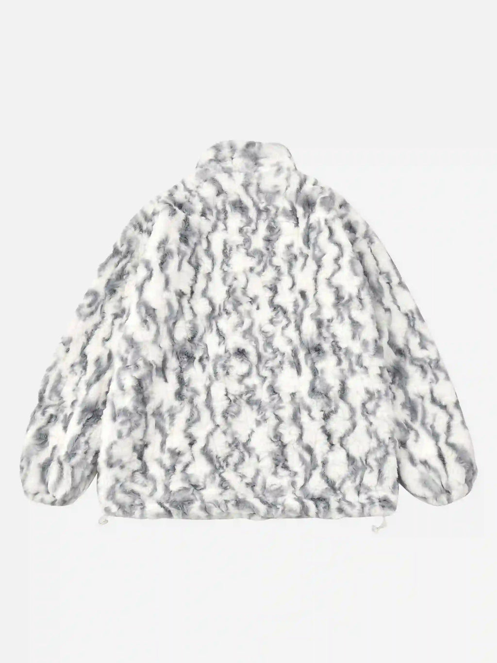 Tie-dye Gradient Stand Collar Coat