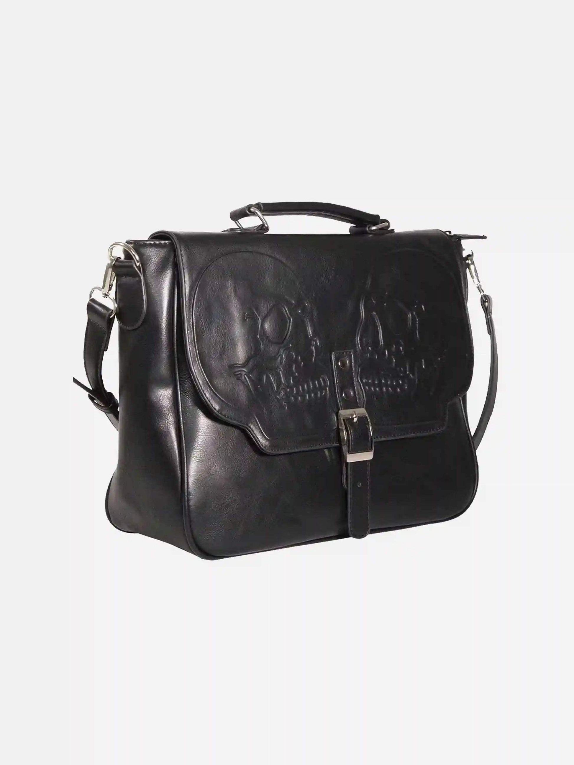 Disguisen Punk Gothic Skull Briefcase Crossbody Bag