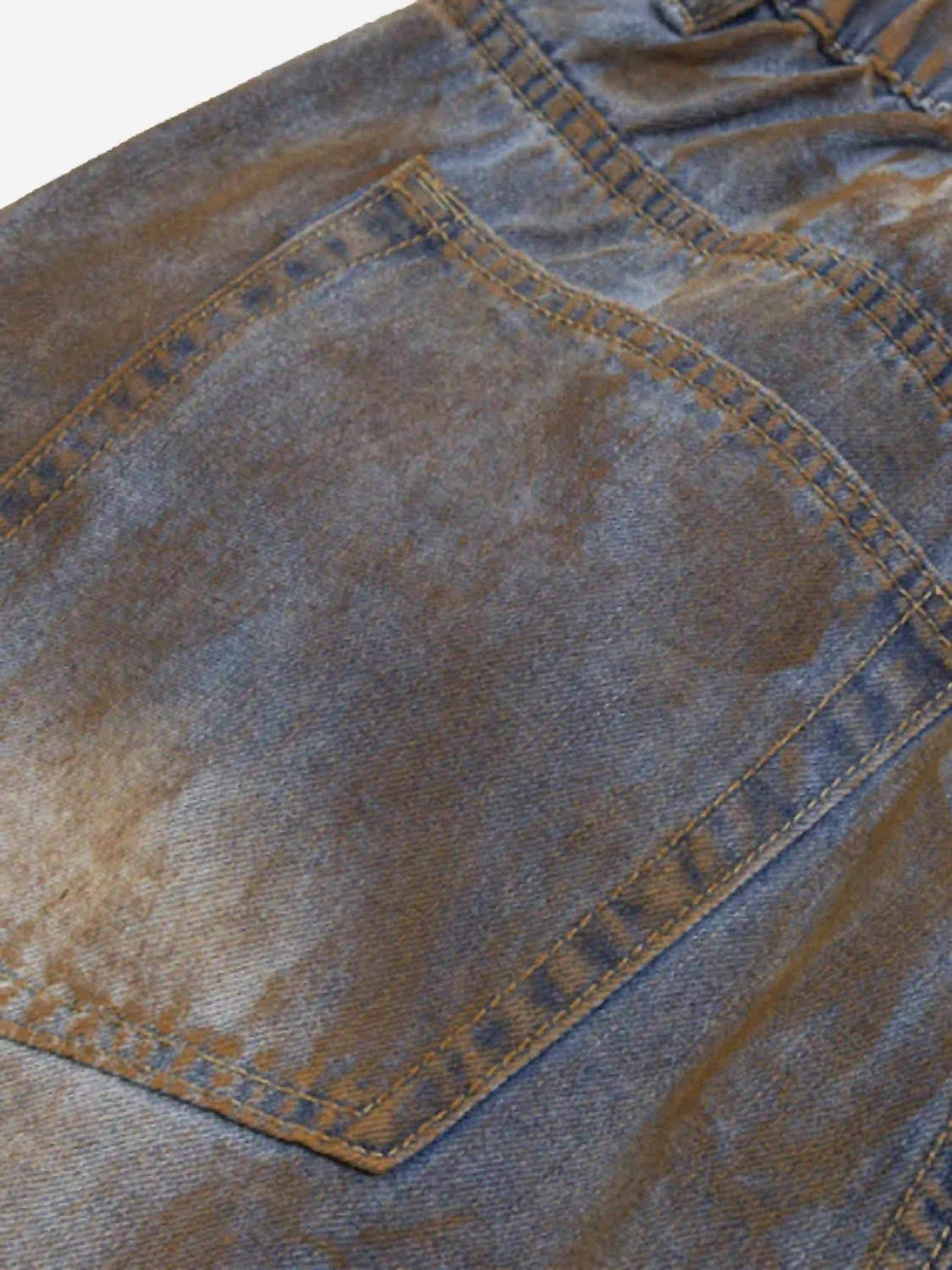 Disguisen American Style Wasteland Style Wide-Leg Denim Jorts