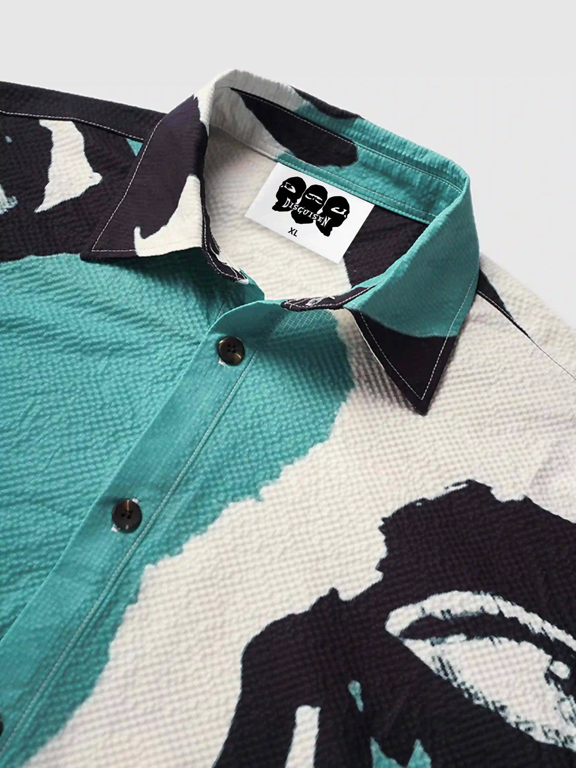 Disguisen American Graffiti Abstract Portrait Seersucker Shirt