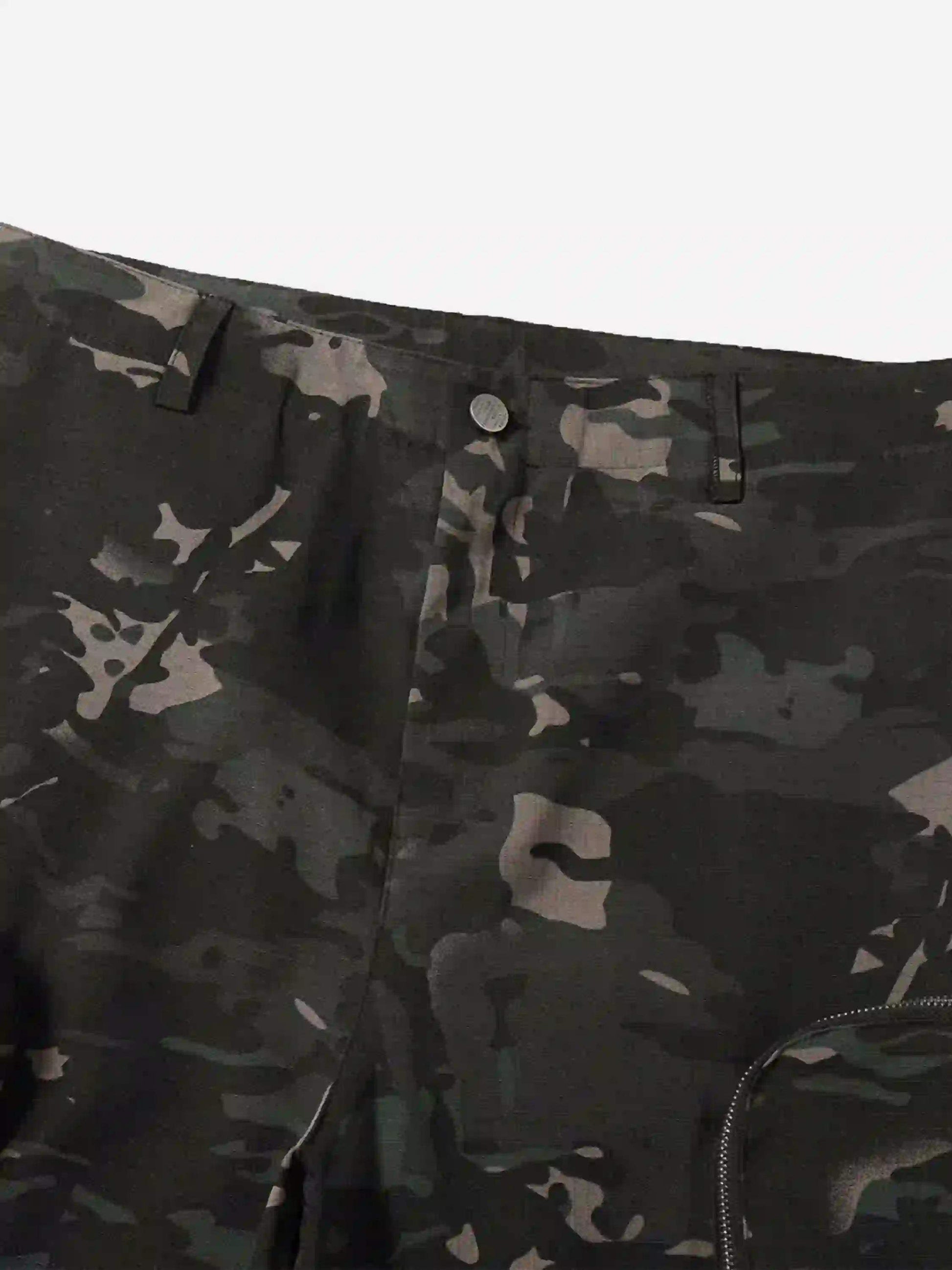 Disguisen Street Dark Camouflage Zipper Cargo Pants