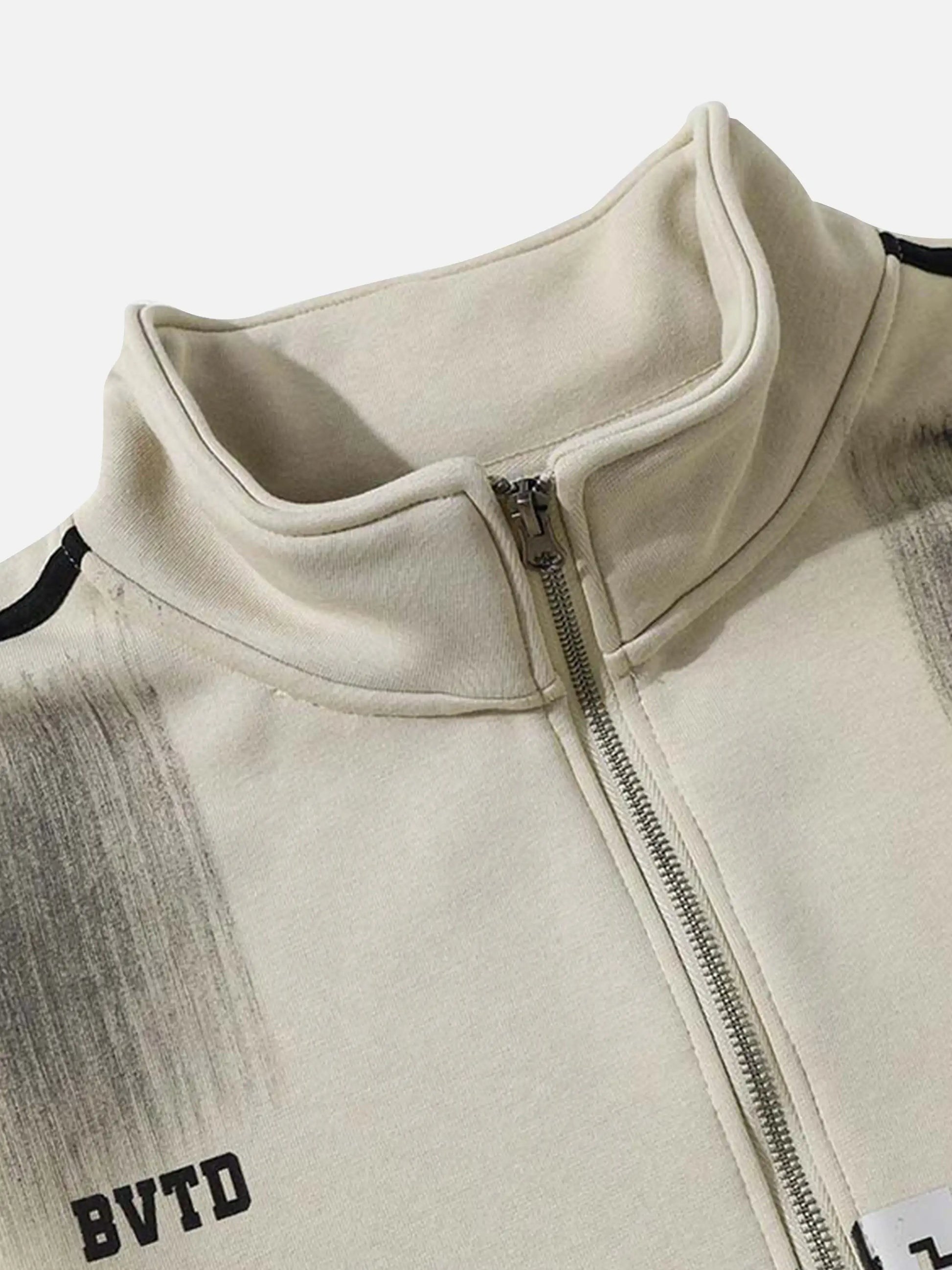 Graffiti Dot Pattern Print Jacket