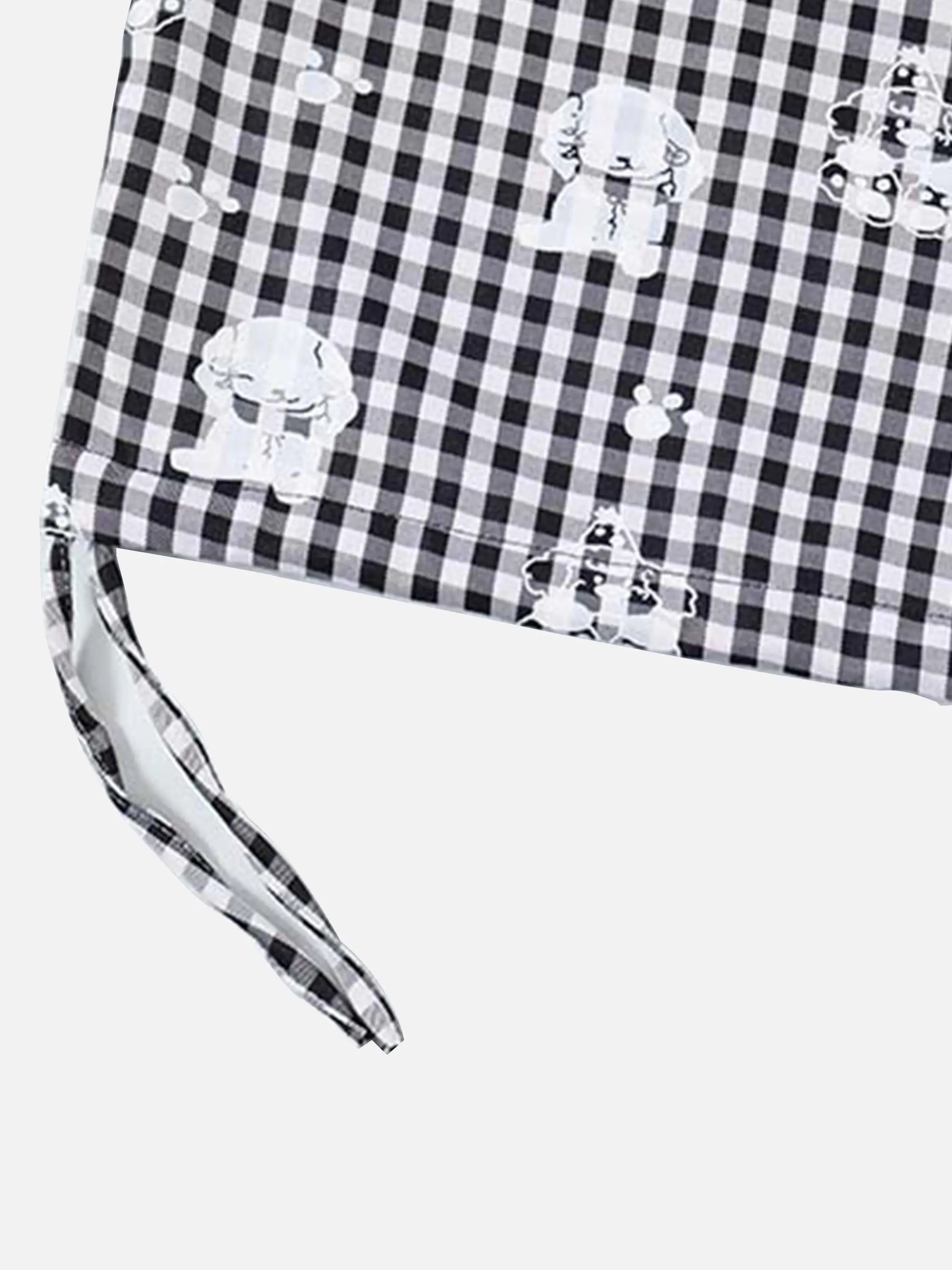 Disguisen Fake Two-piece Print Plaid Sweatpants