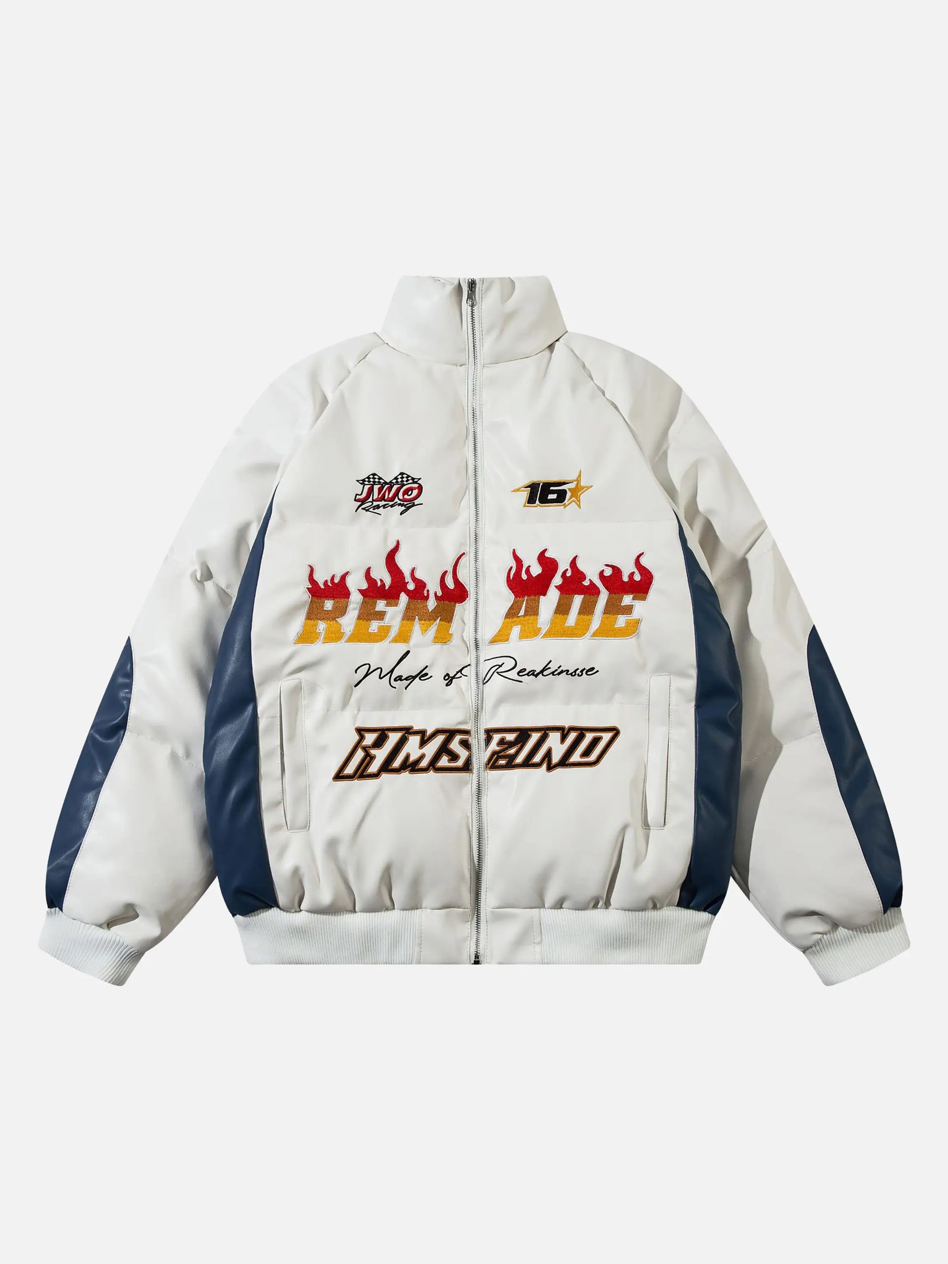 Disguisen American Retro Flame Embroidered Coat