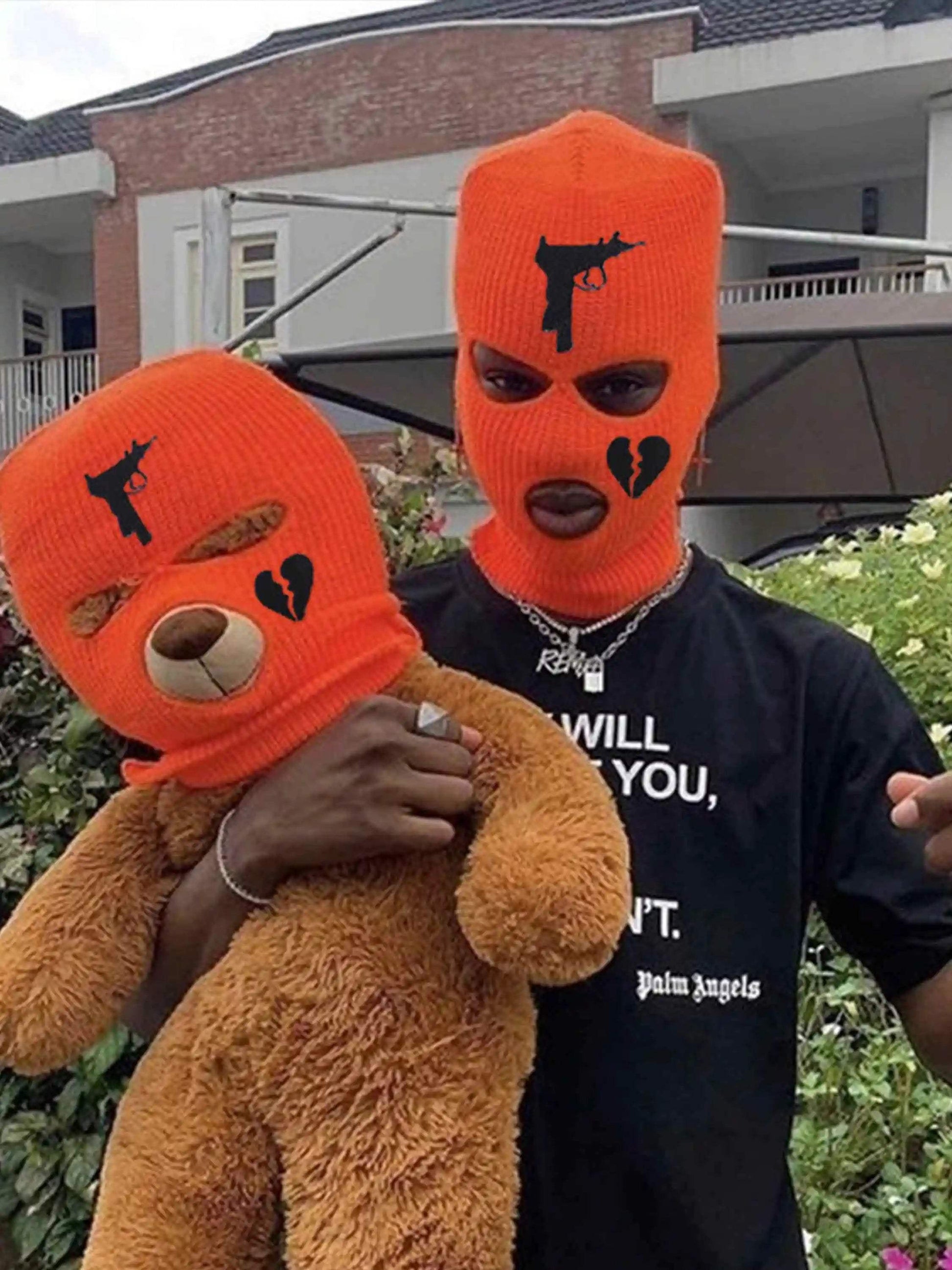 Disguisen Street Three-Hole Knitted Embroidered Beanie