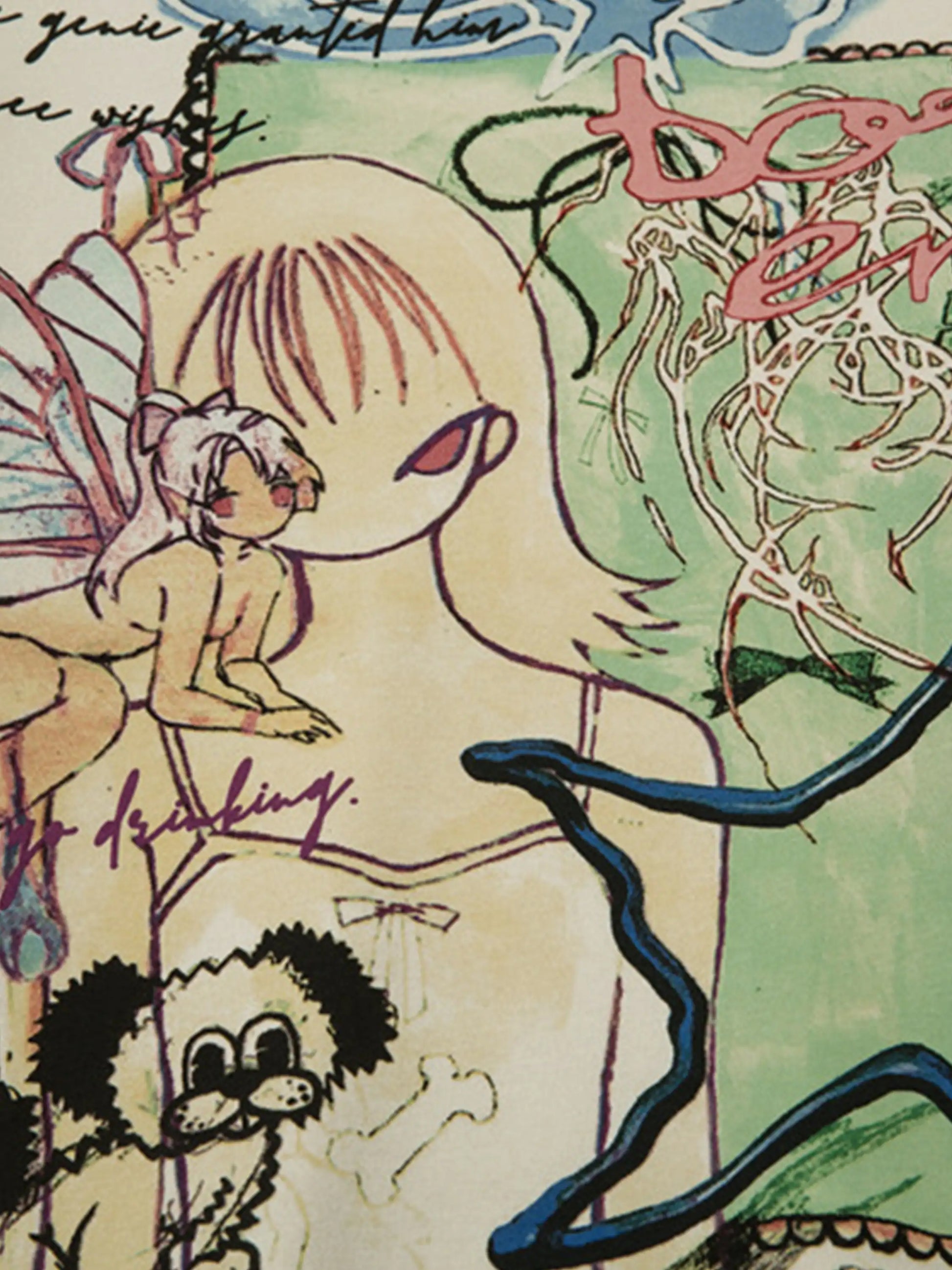 Graffiti Girl Print Hoodie