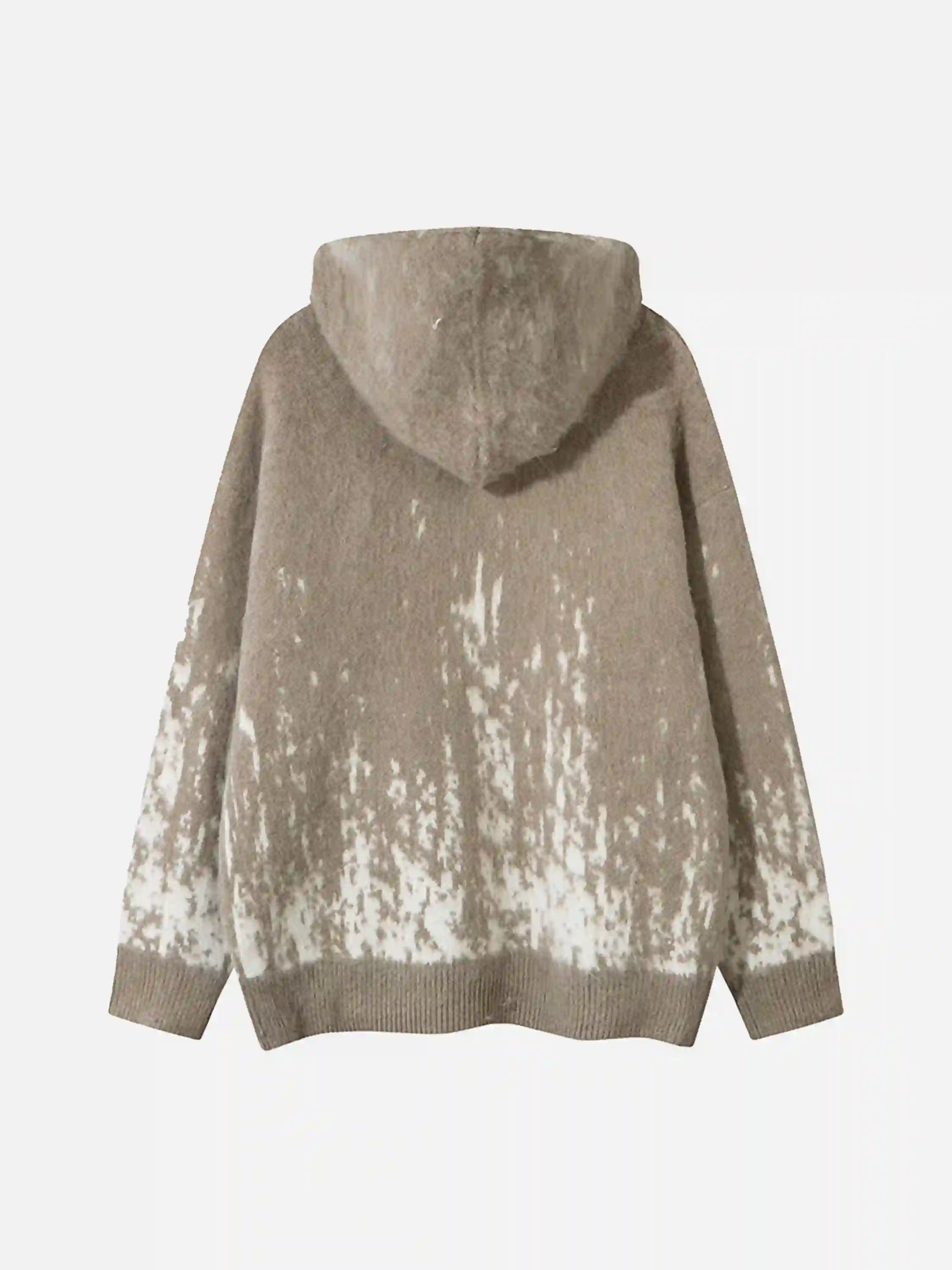 Disguisen Star Graffiti Knitted Zip-up Hoodie