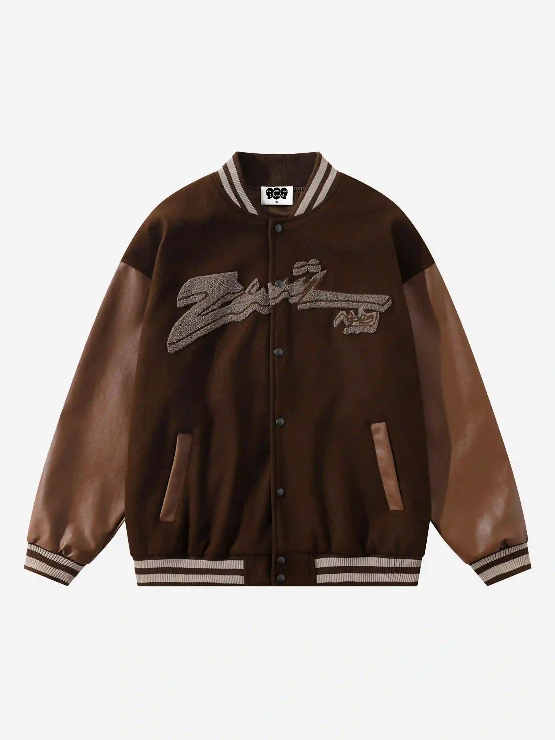 Disguisen Flocking Embroidery Baseball Jacket