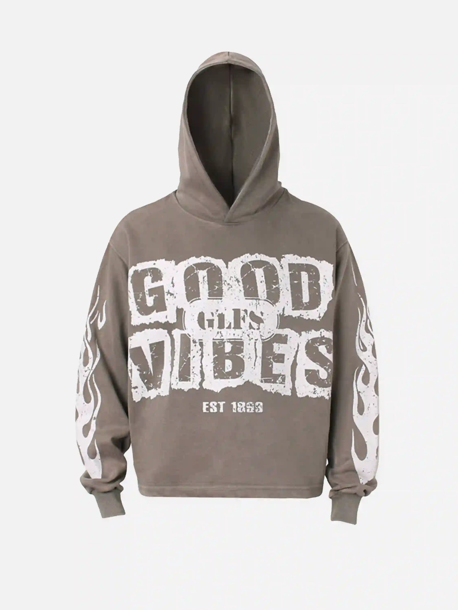 Disguisen Vintage Washed Letter Print Hoodie