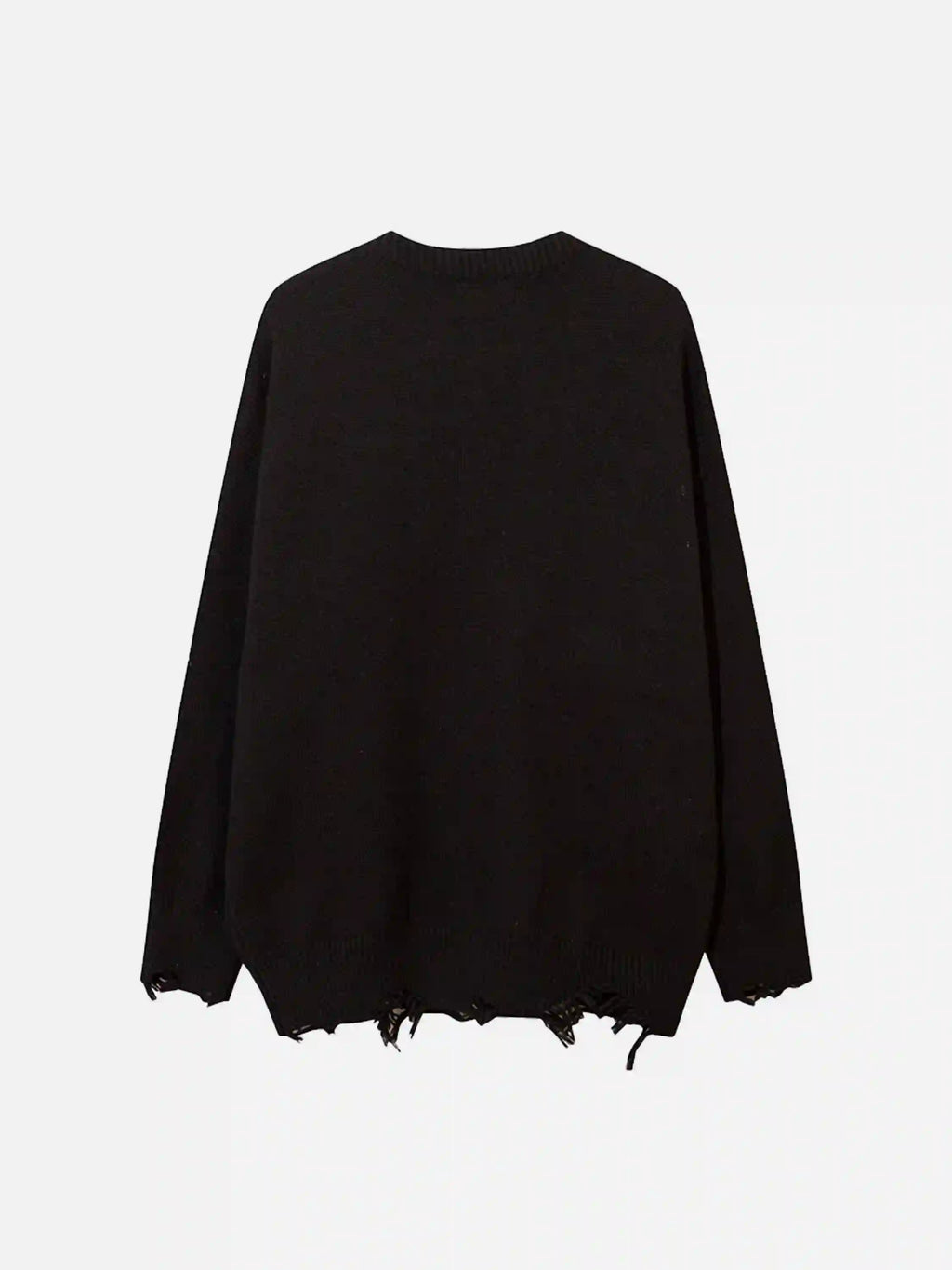 Disguisen Ripped Cross Star Zip-up Desgin Sweater