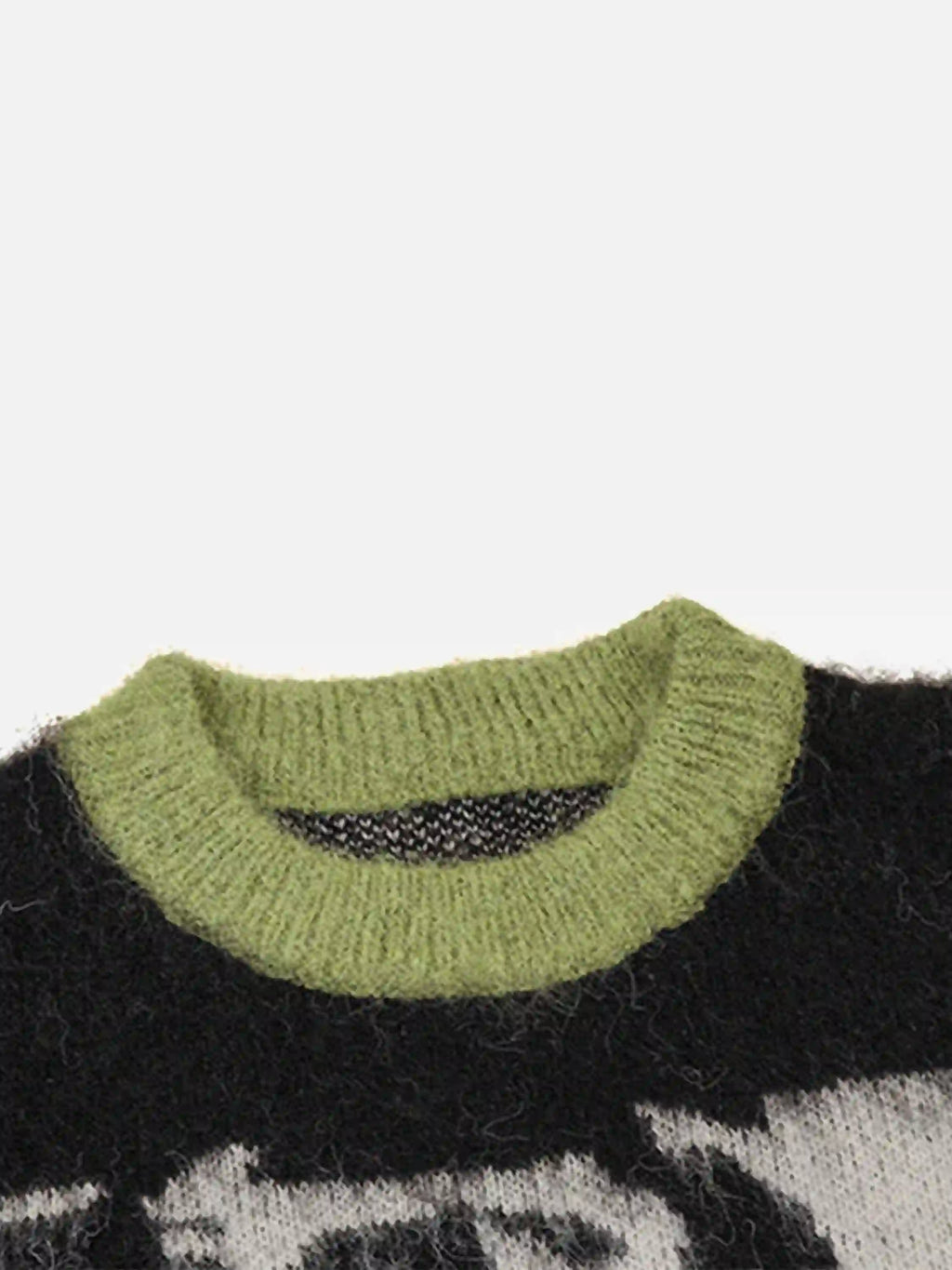 Disguisen Facial Pattern Mohair Sweater