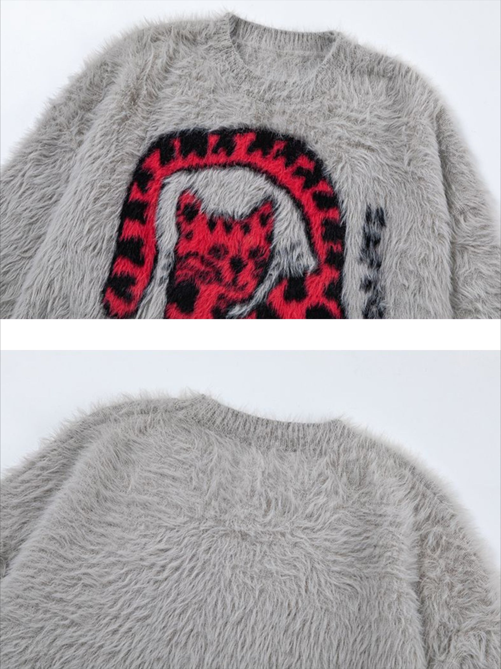 Abstract Leopard Sweater