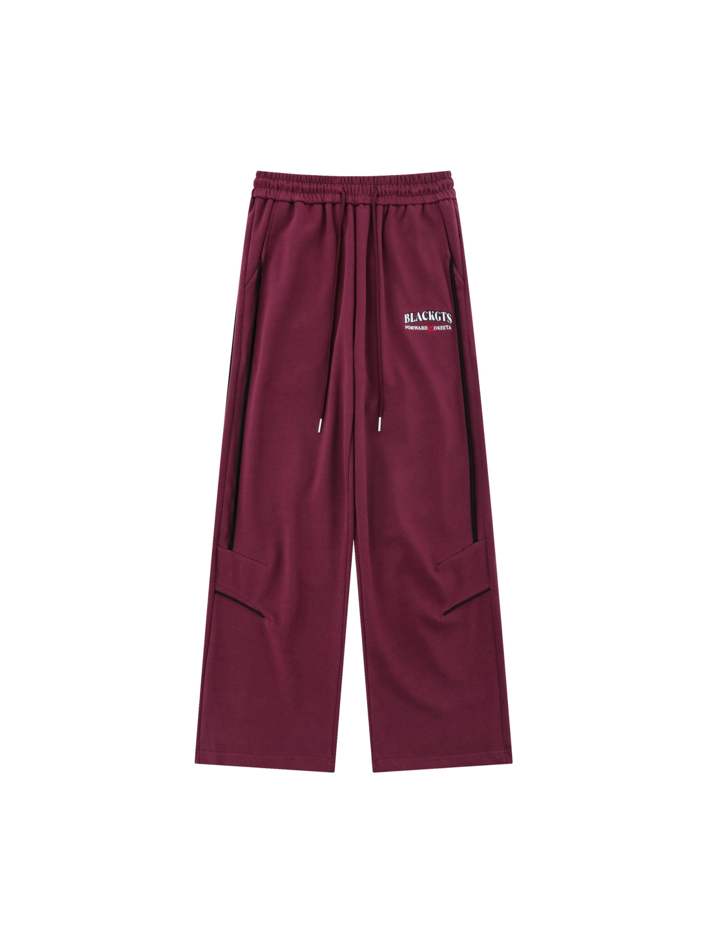 Contrast Color Loose Sweatpants