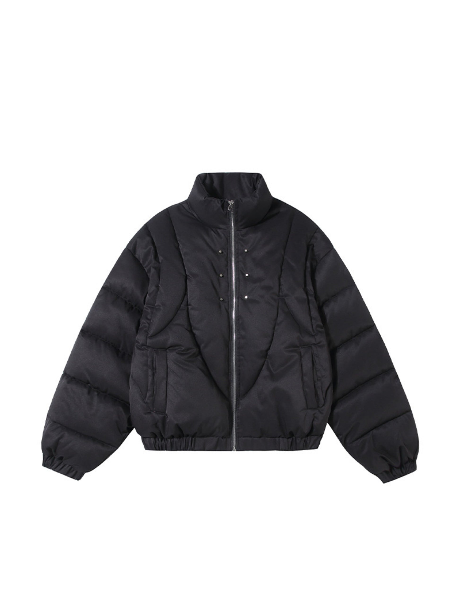 Rivet Zipper Waterproof Coat