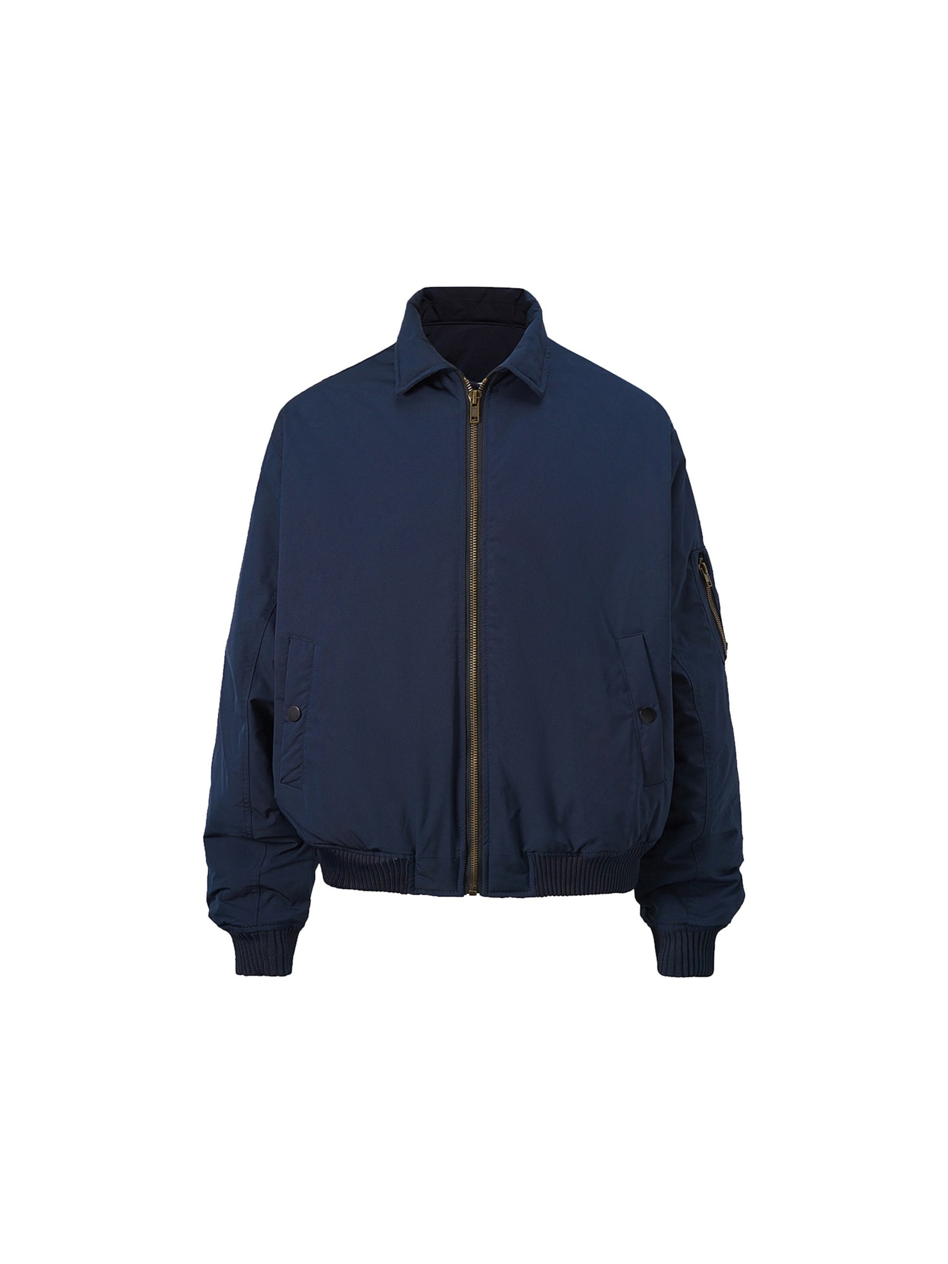 Simple Zip Lapel Jacket