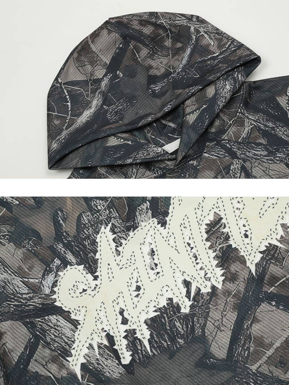 Vintage Tree Camouflage Full Print Hoodie