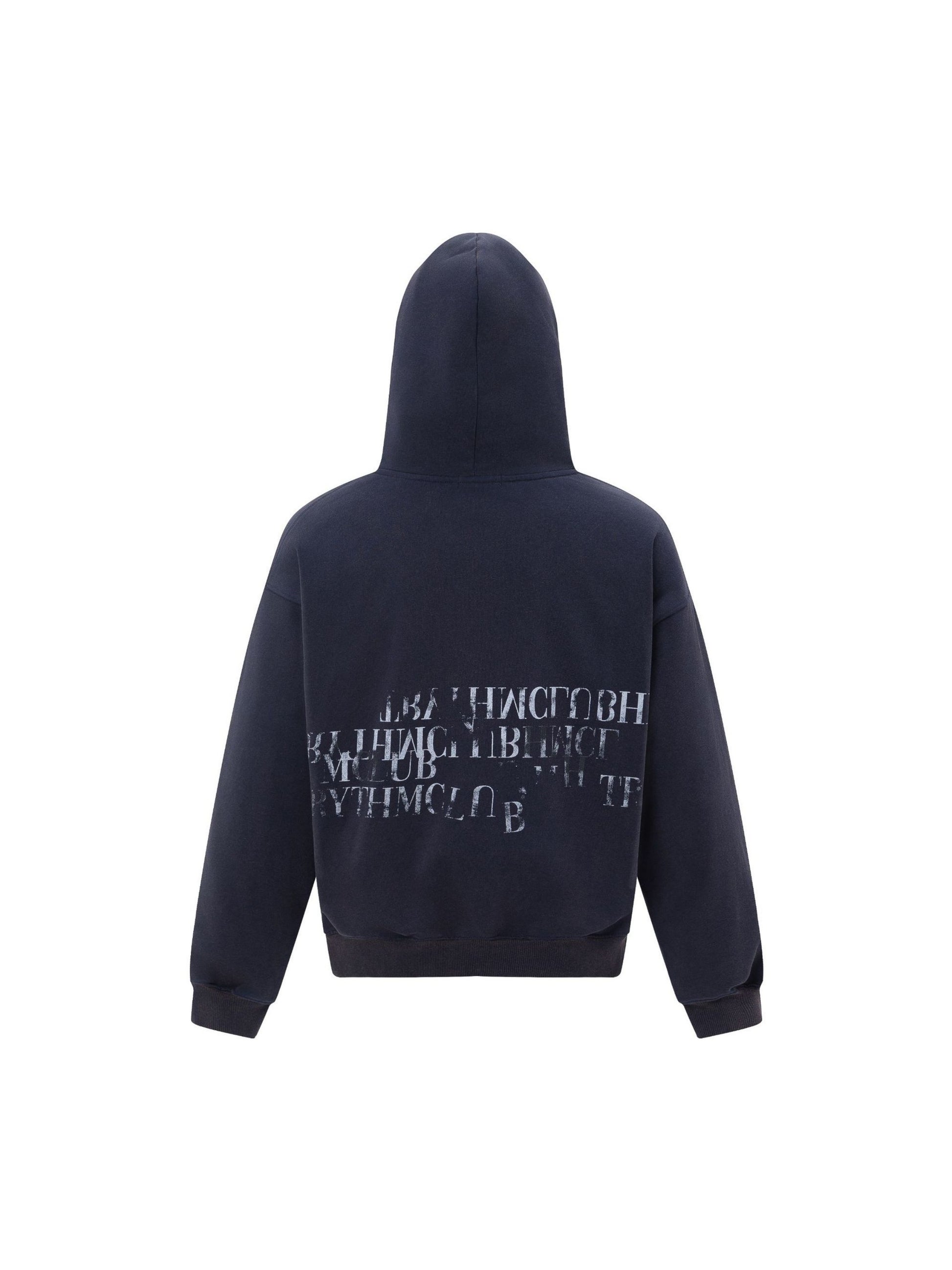 Vintage Gradient Slogan Letters Print Hoodie