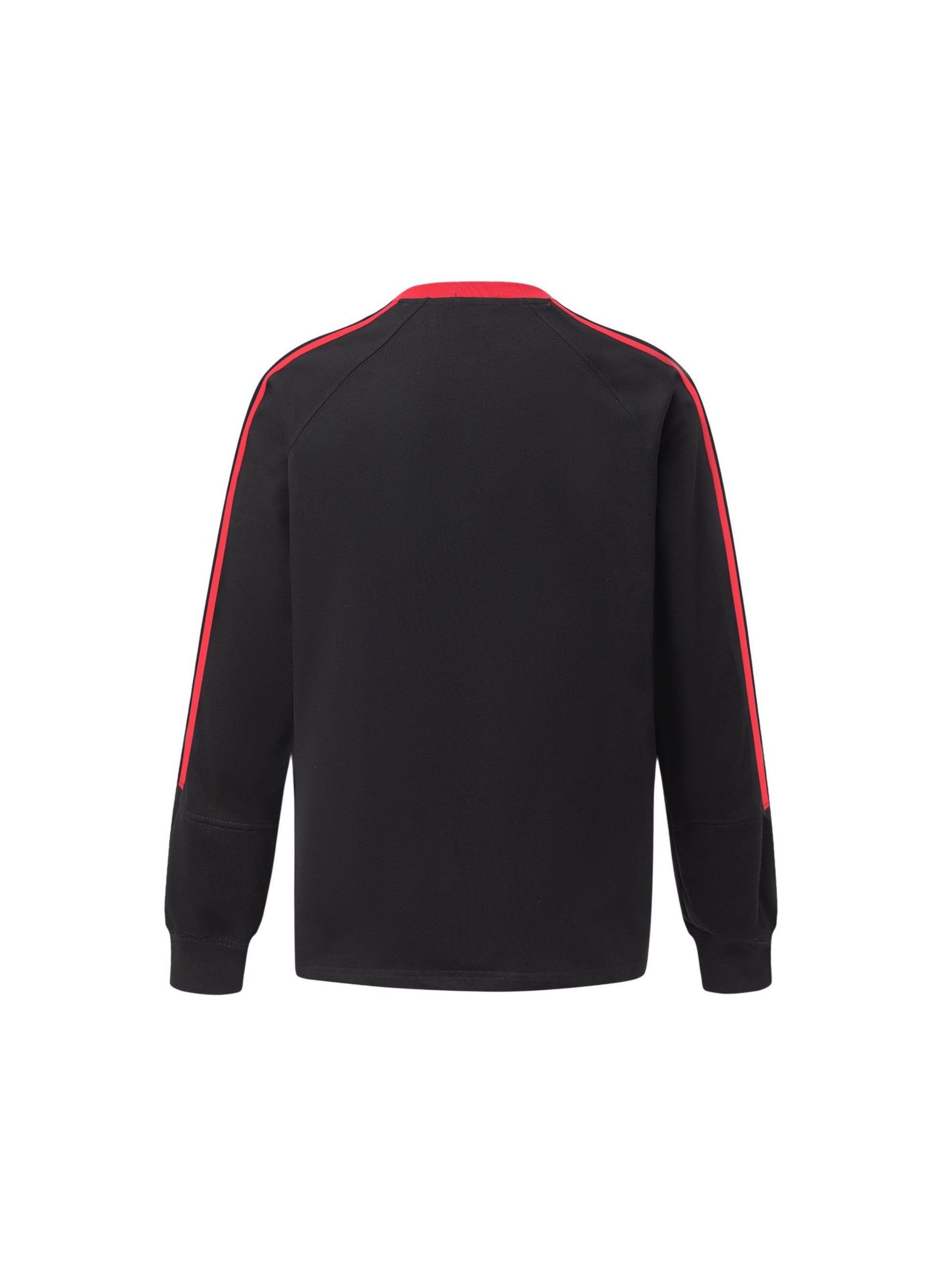 Letter Print Contrasting Colors Stripes Sweatshirt