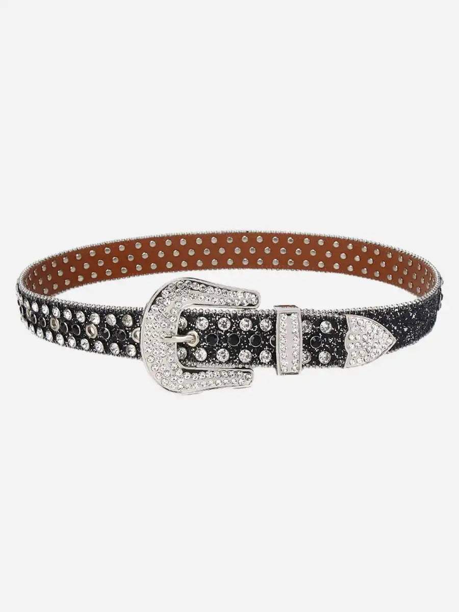 Disguisen Studded Rhinestone Hip Hop Belt