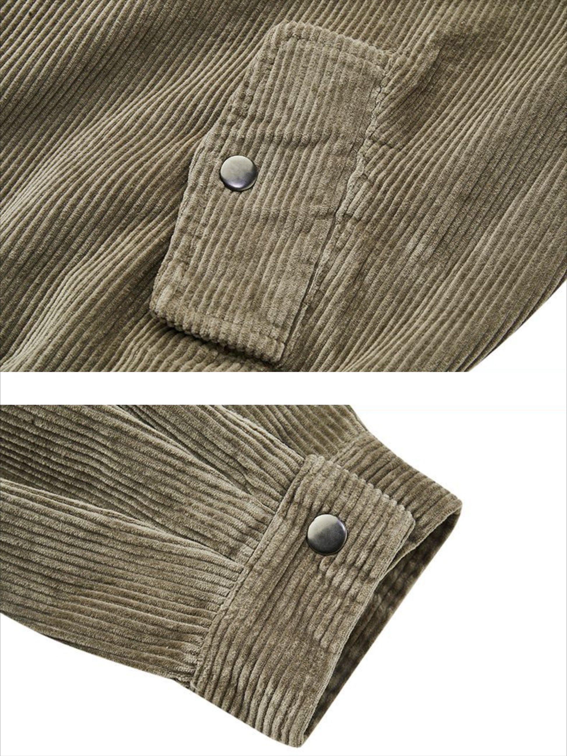 Vintage Badge Embroidery Corduroy Jacket
