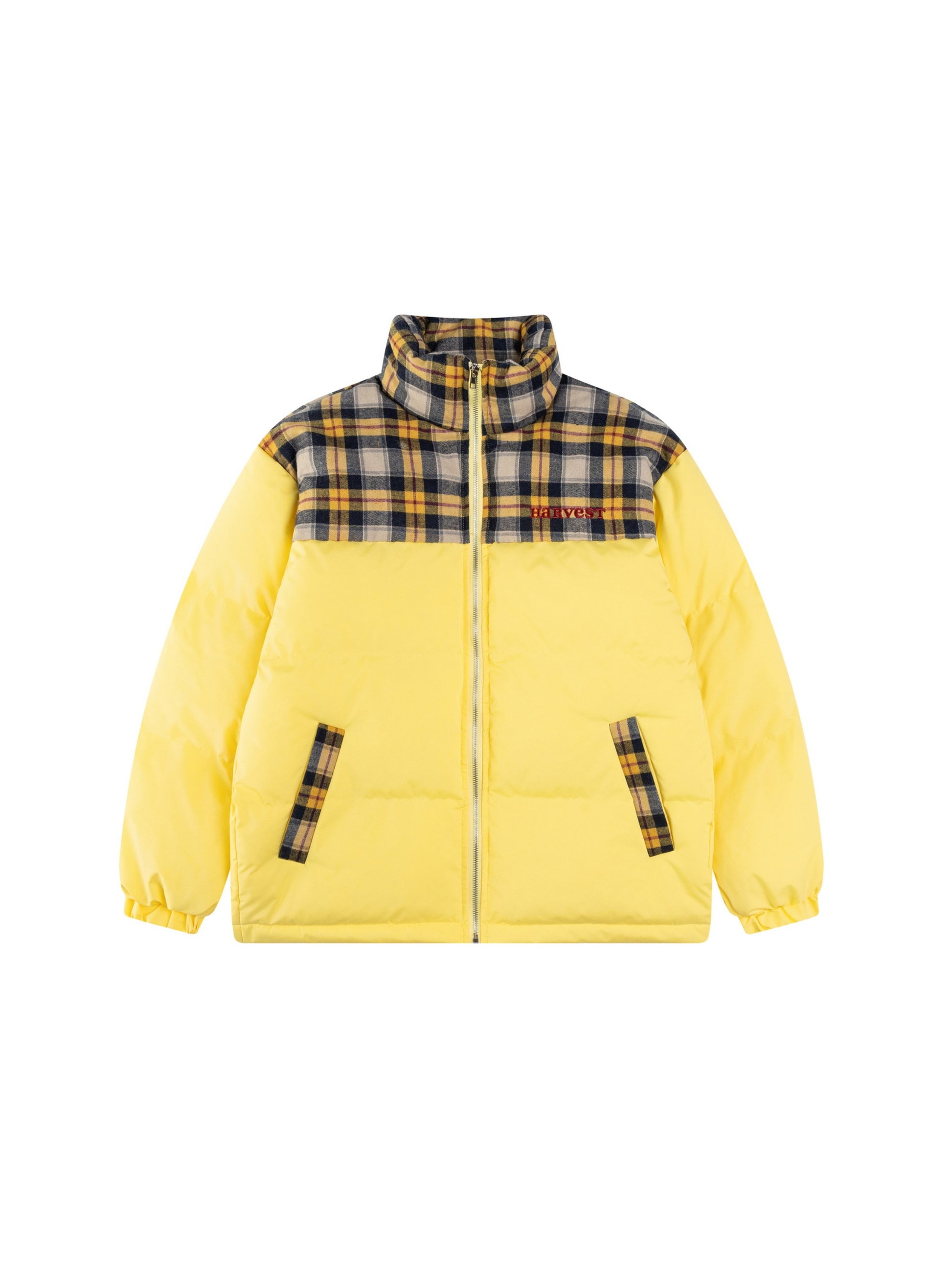 Vintage Plaid Puffer Coat