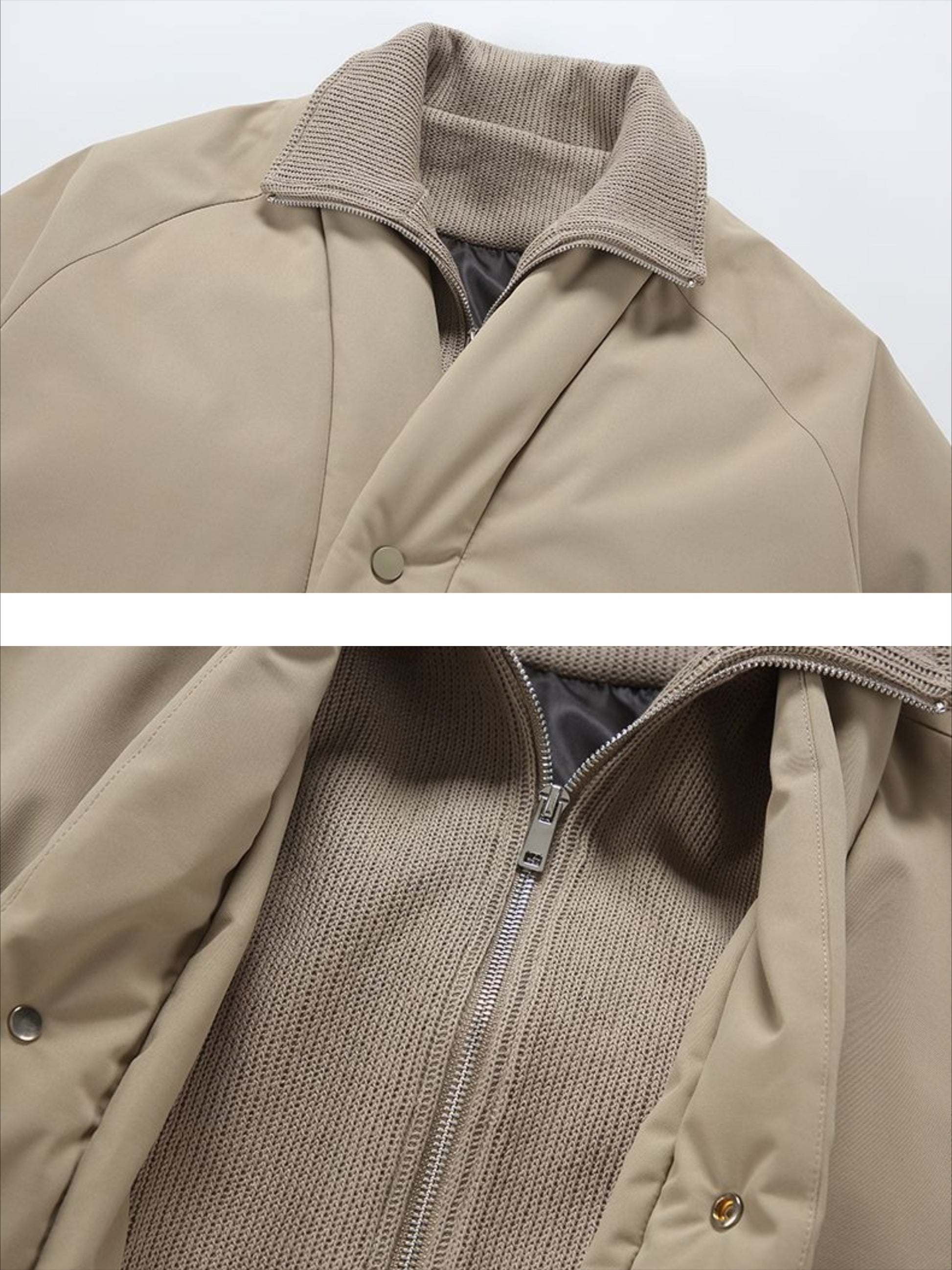 Vinatge Fake Two-Piece Seamless Stitching Coat