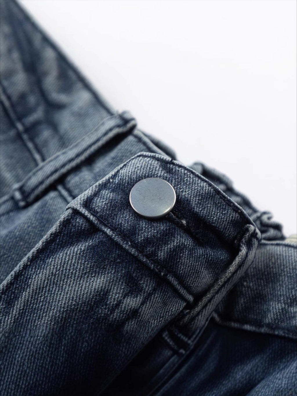 Vintage Washed Irregular Stitching Jeans