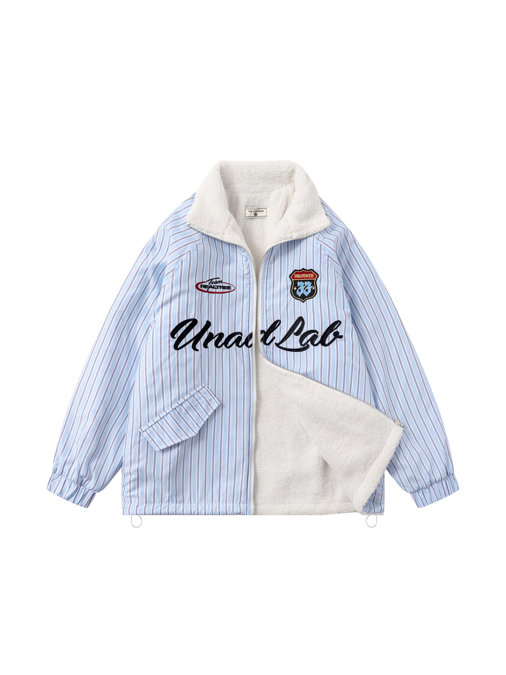 Vinatge Academy Style Letter Embroidery Stripes Coat