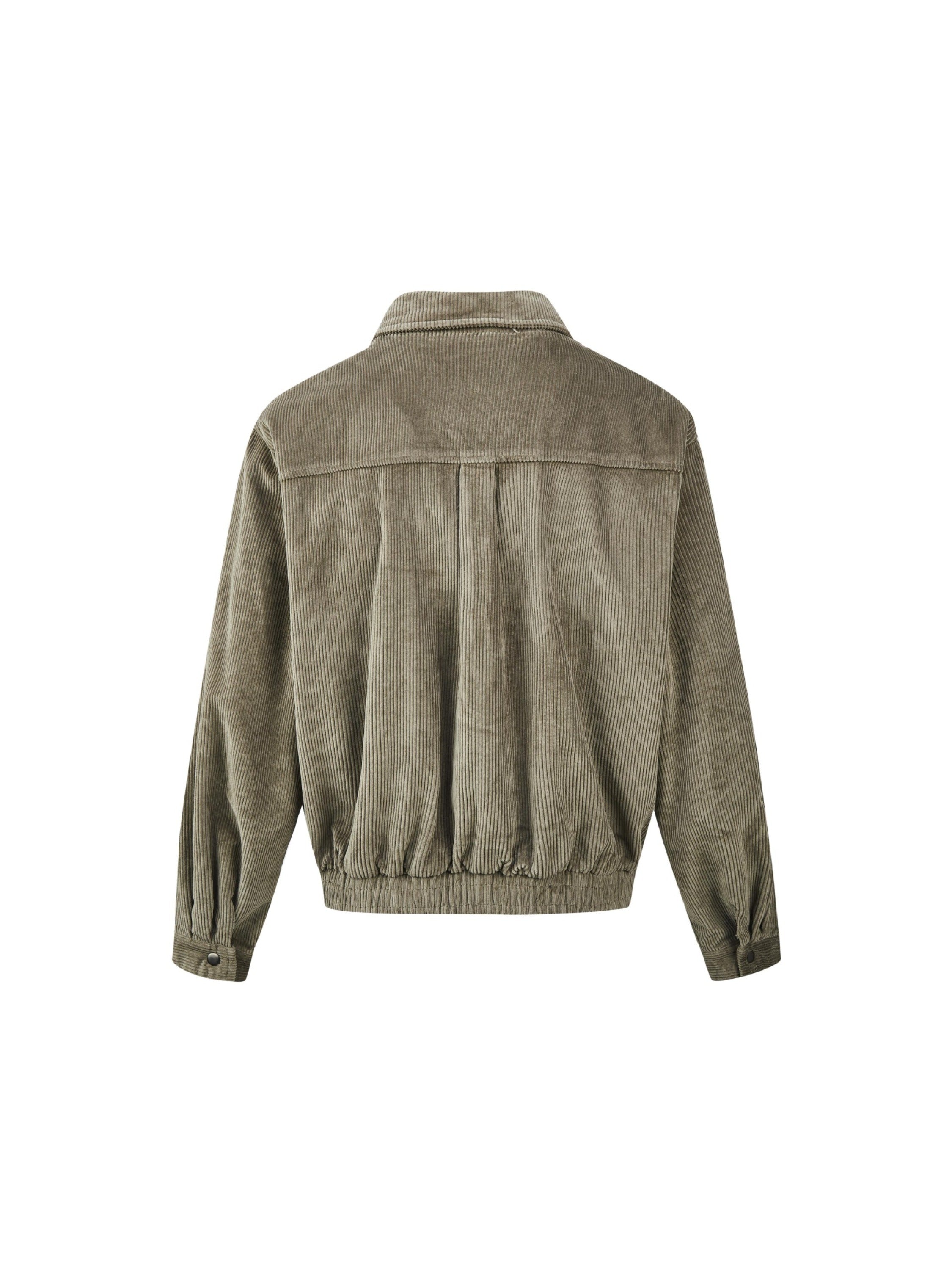 Vintage Badge Embroidery Corduroy Jacket