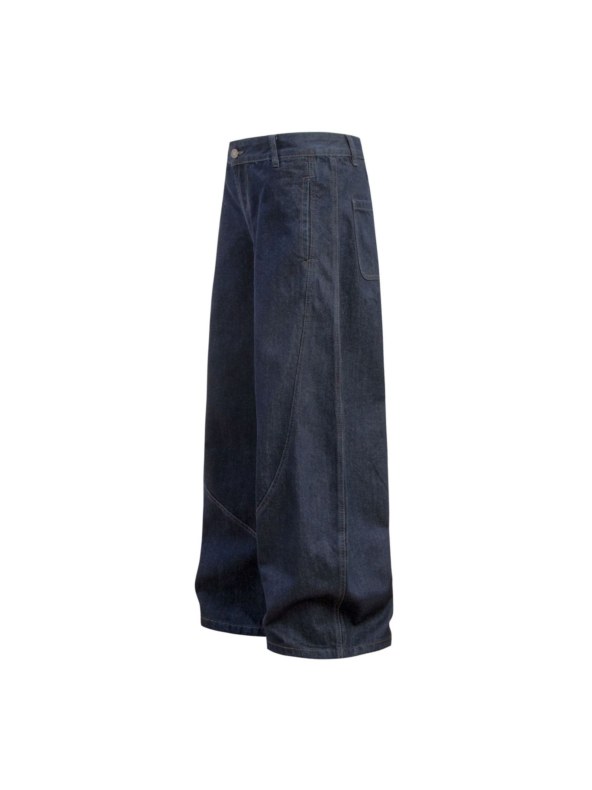 Washed Curved Jeans