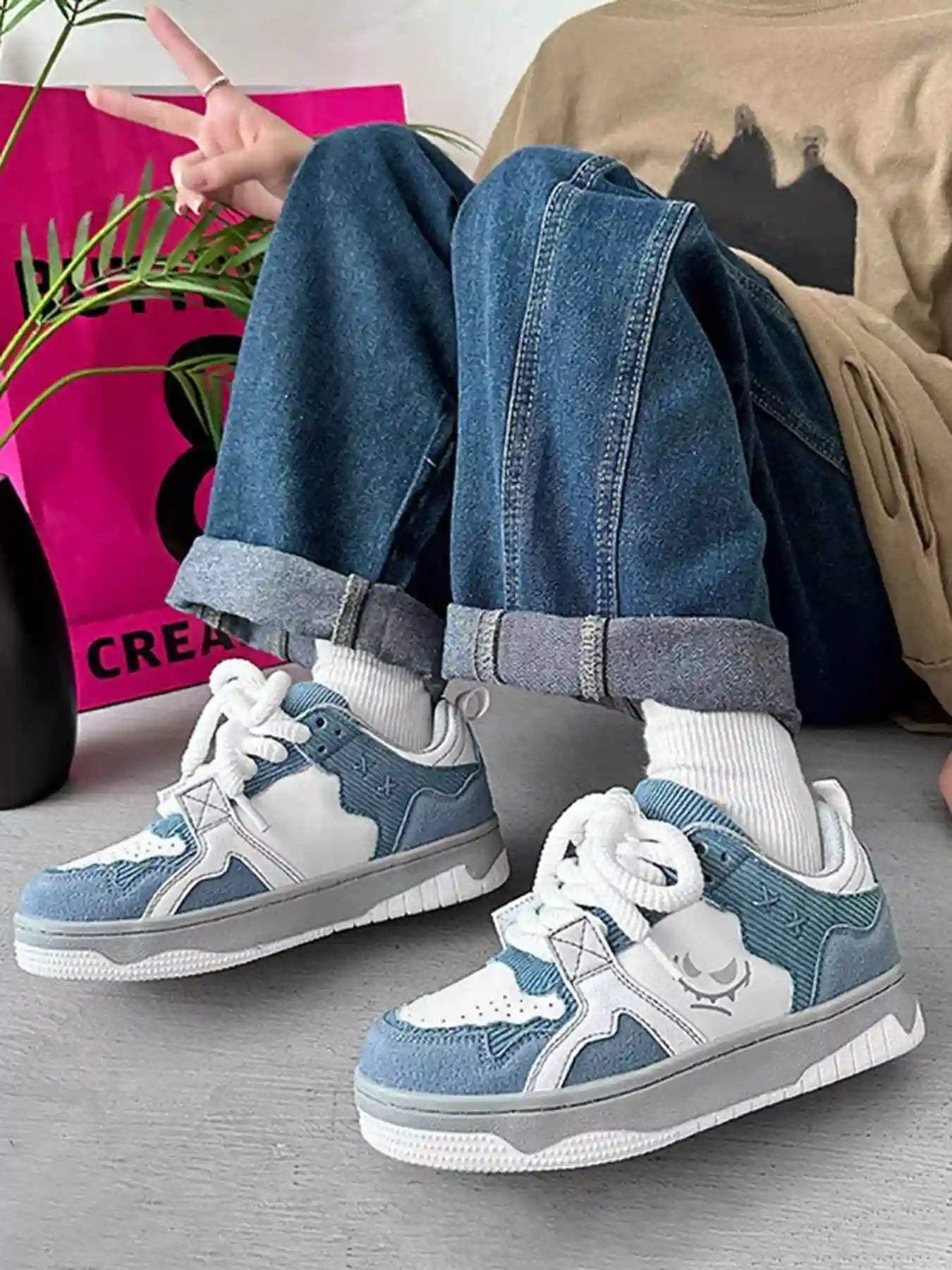 Disguisen High Street Breathable Thick Bottom Board Shoes