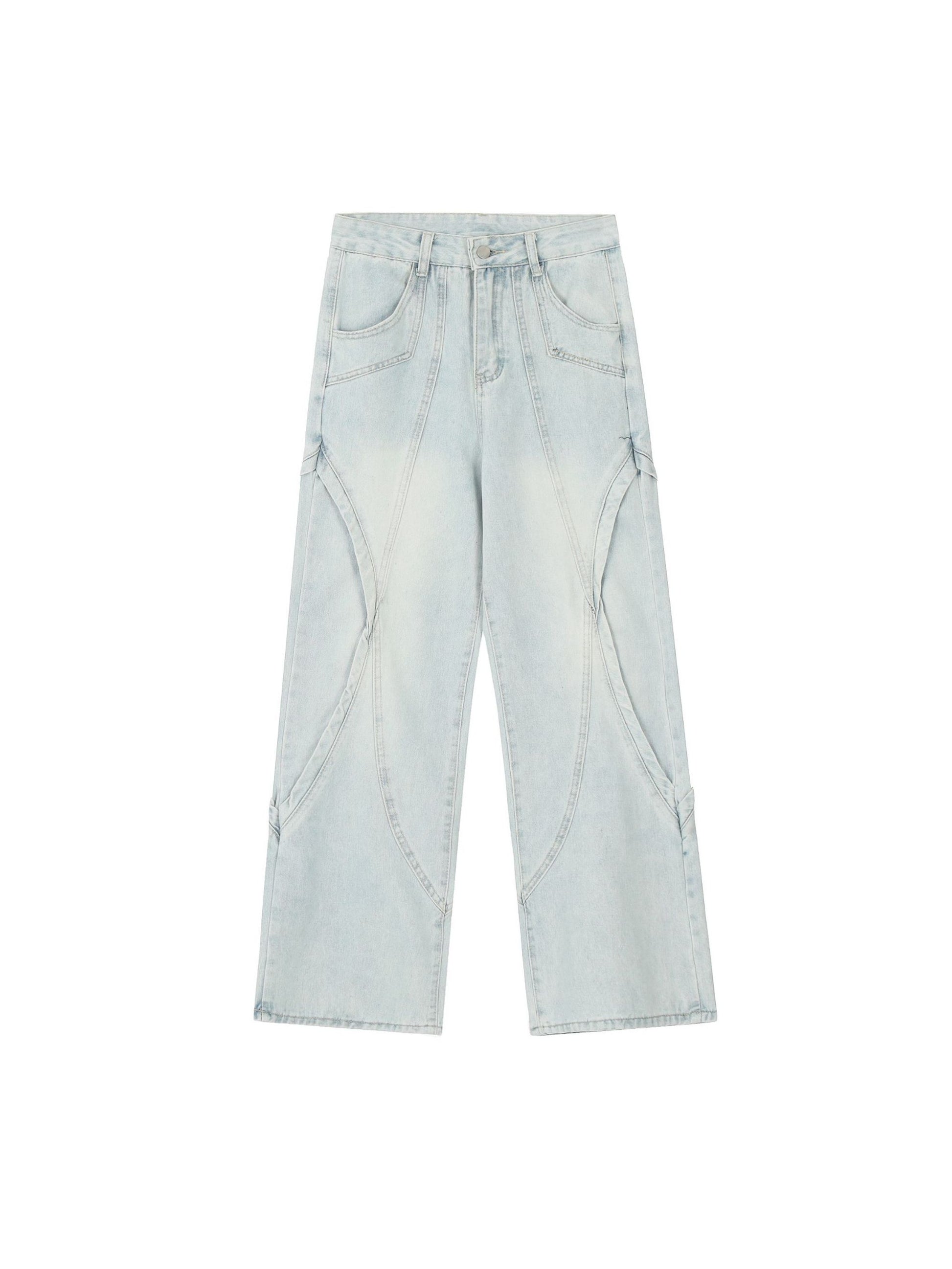Vintage Deconstructed Straight Jeans