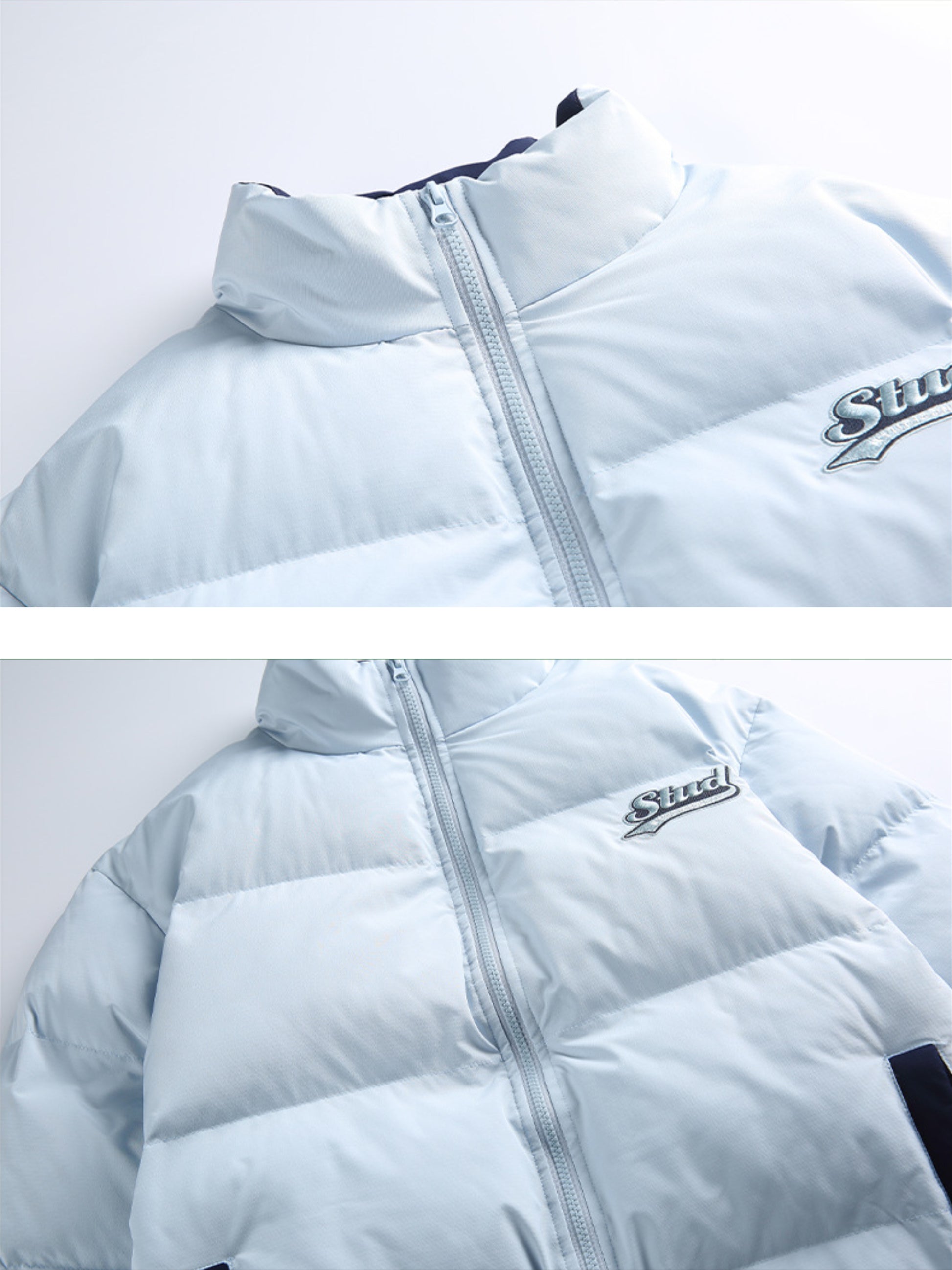 Retro Sports Embroidery Stand Collar Coat