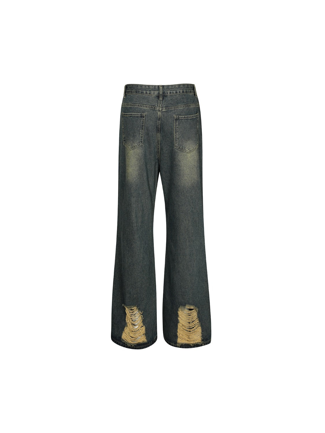 Washed Paneled Jeans