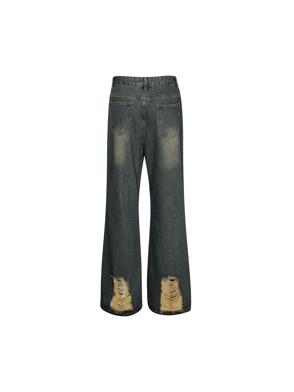 Washed Paneled Jeans