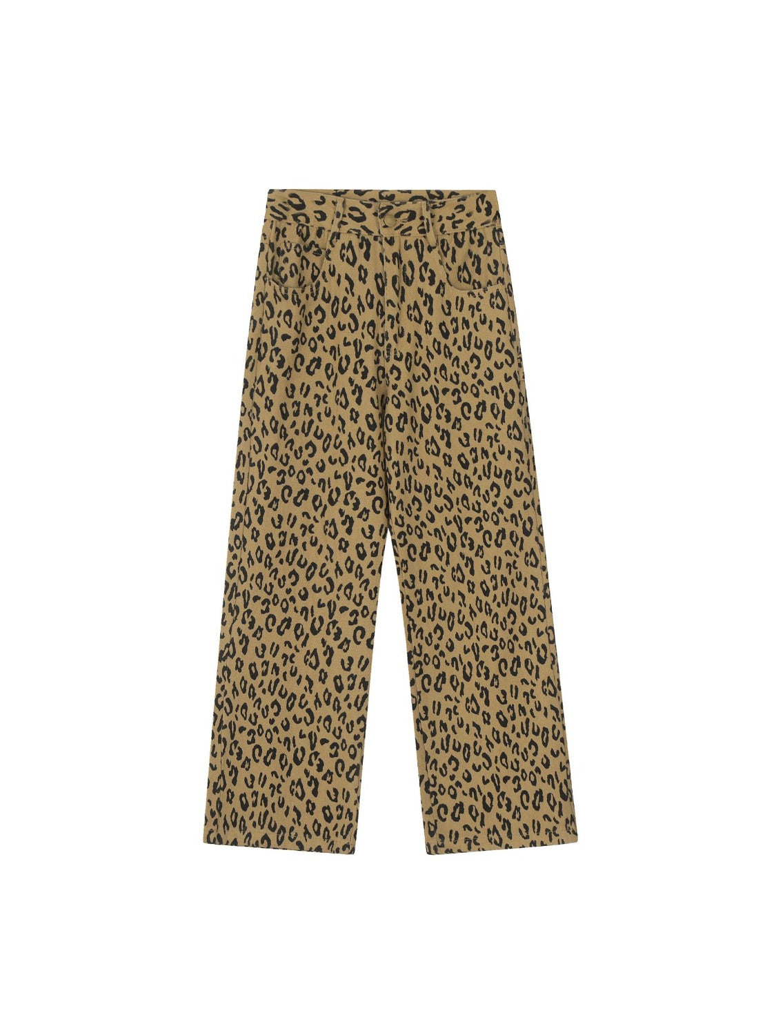Vintage Leopard Lettering Print Pants