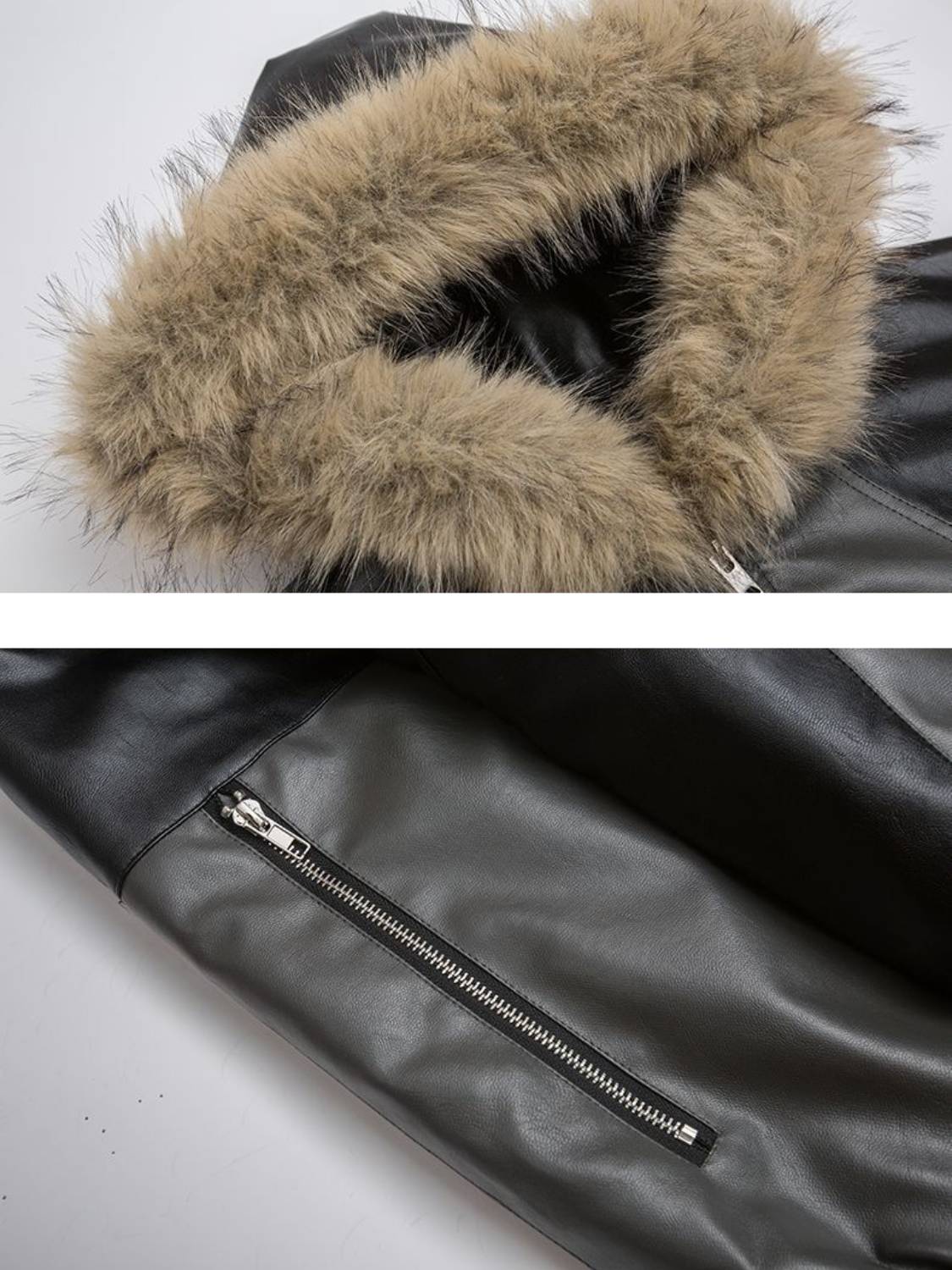 High Street Motorcycle Style Assemble Collision Color Jacket