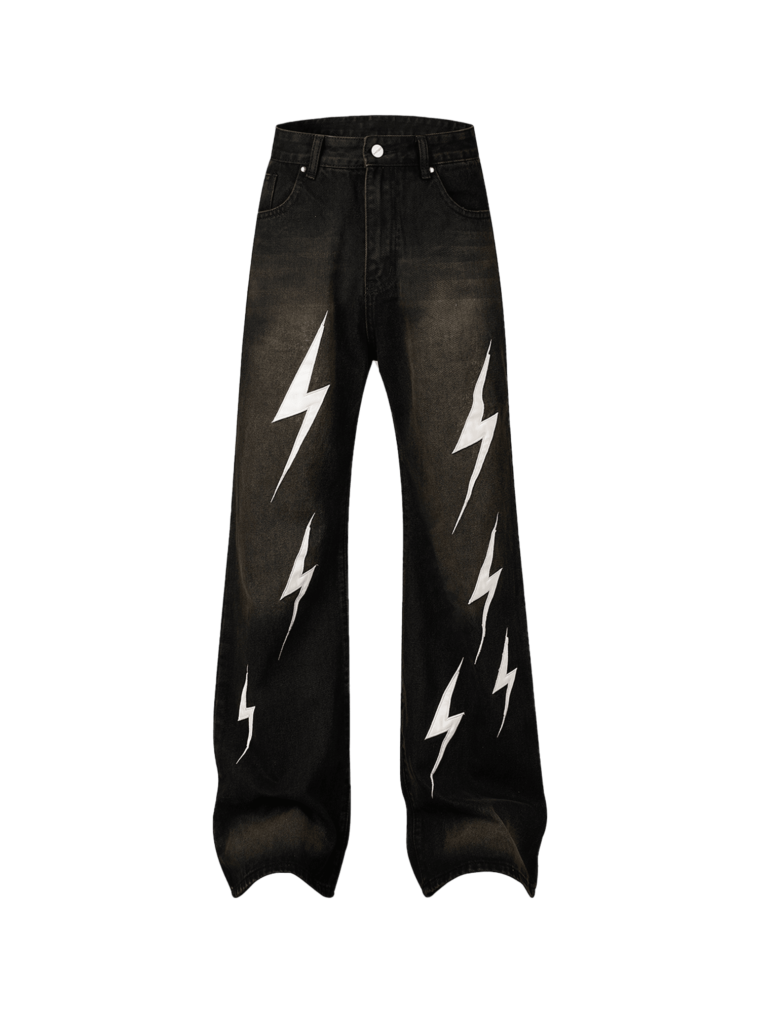Disguisen High Street Washed Distressed Lightning Patch Jeans