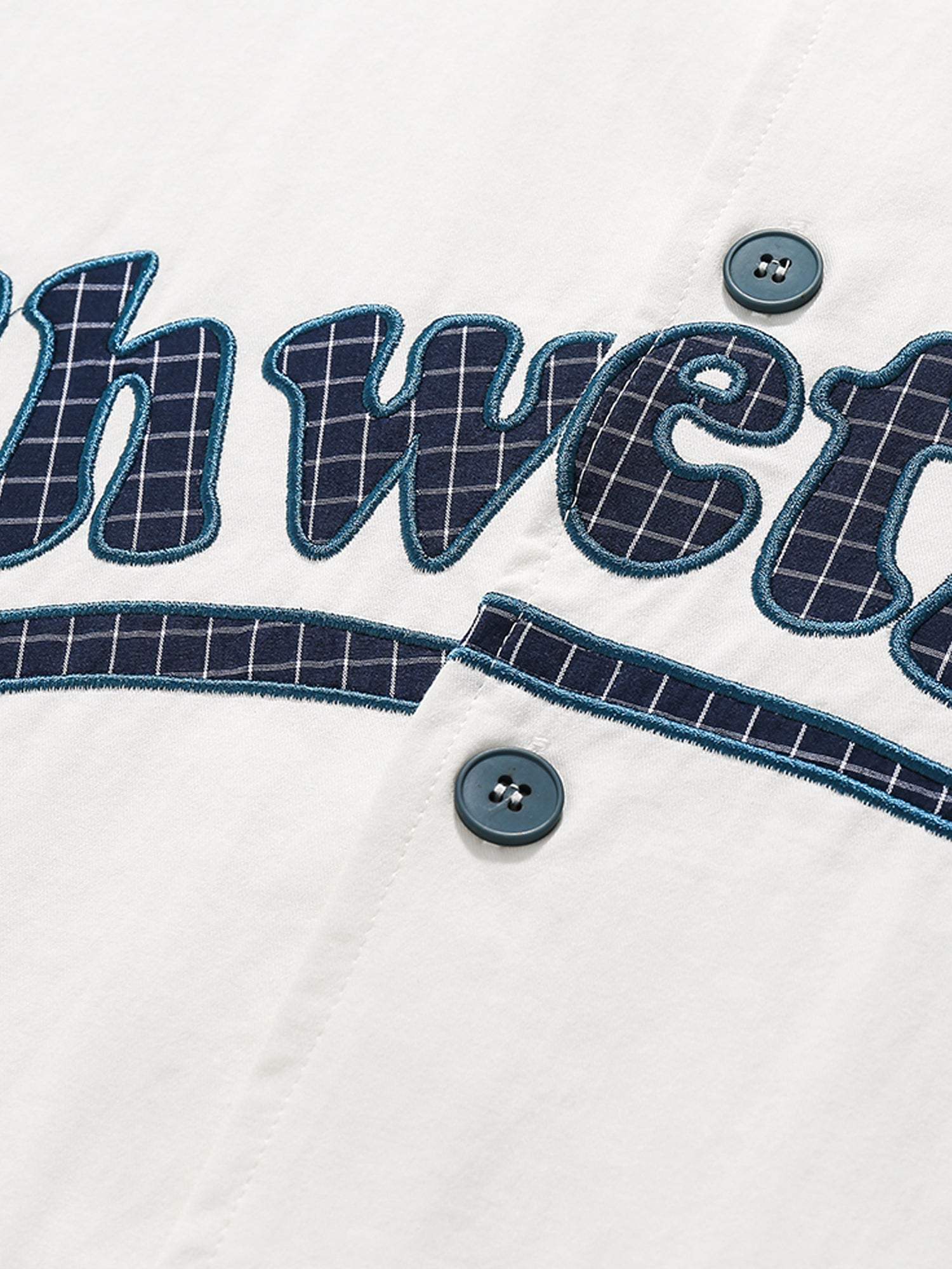 Disguisen American Retro Letter Patch Short-sleeved Shirt
