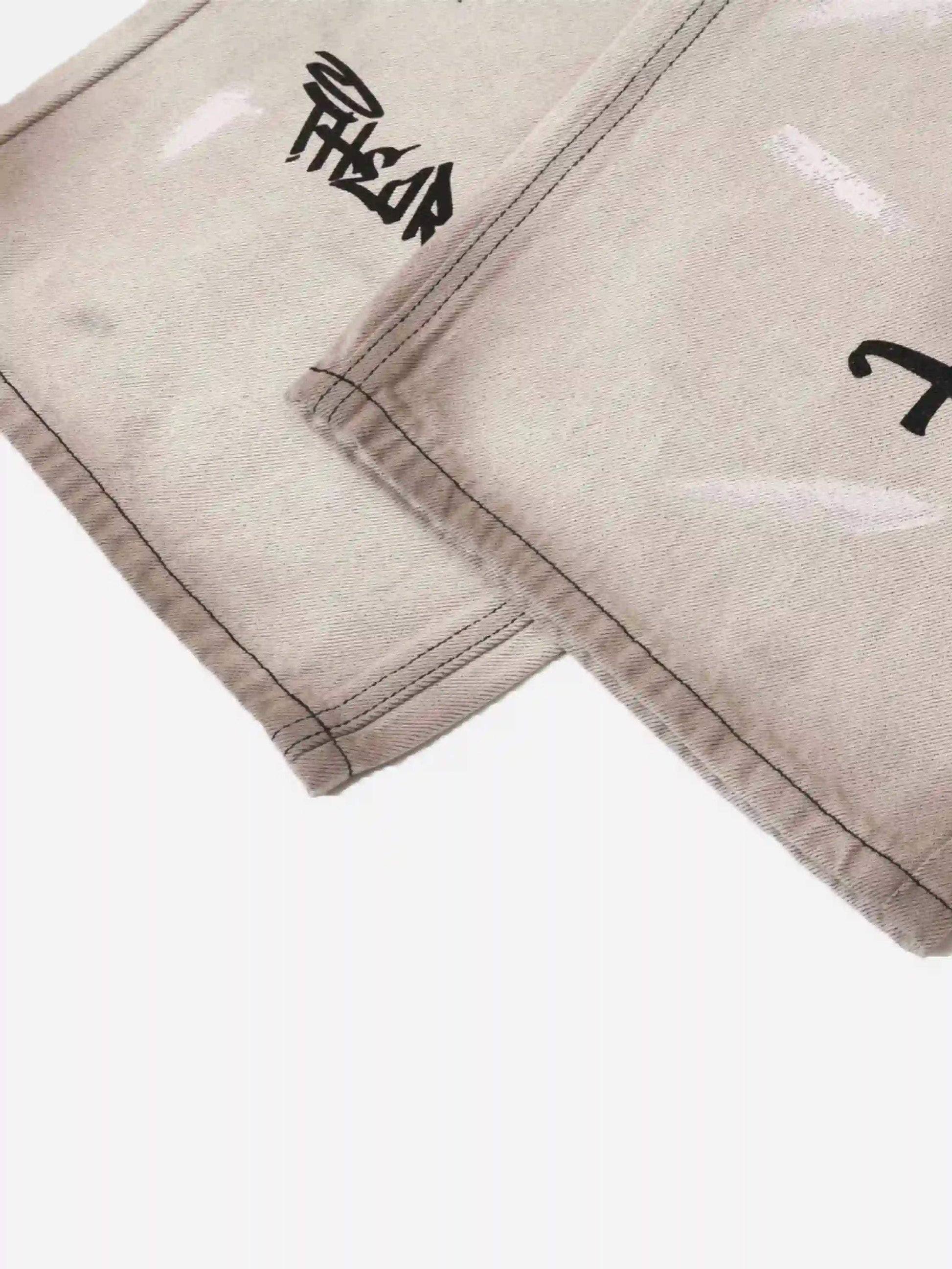 Disguisen Hip-Hop Graffiti Distressed Jeans