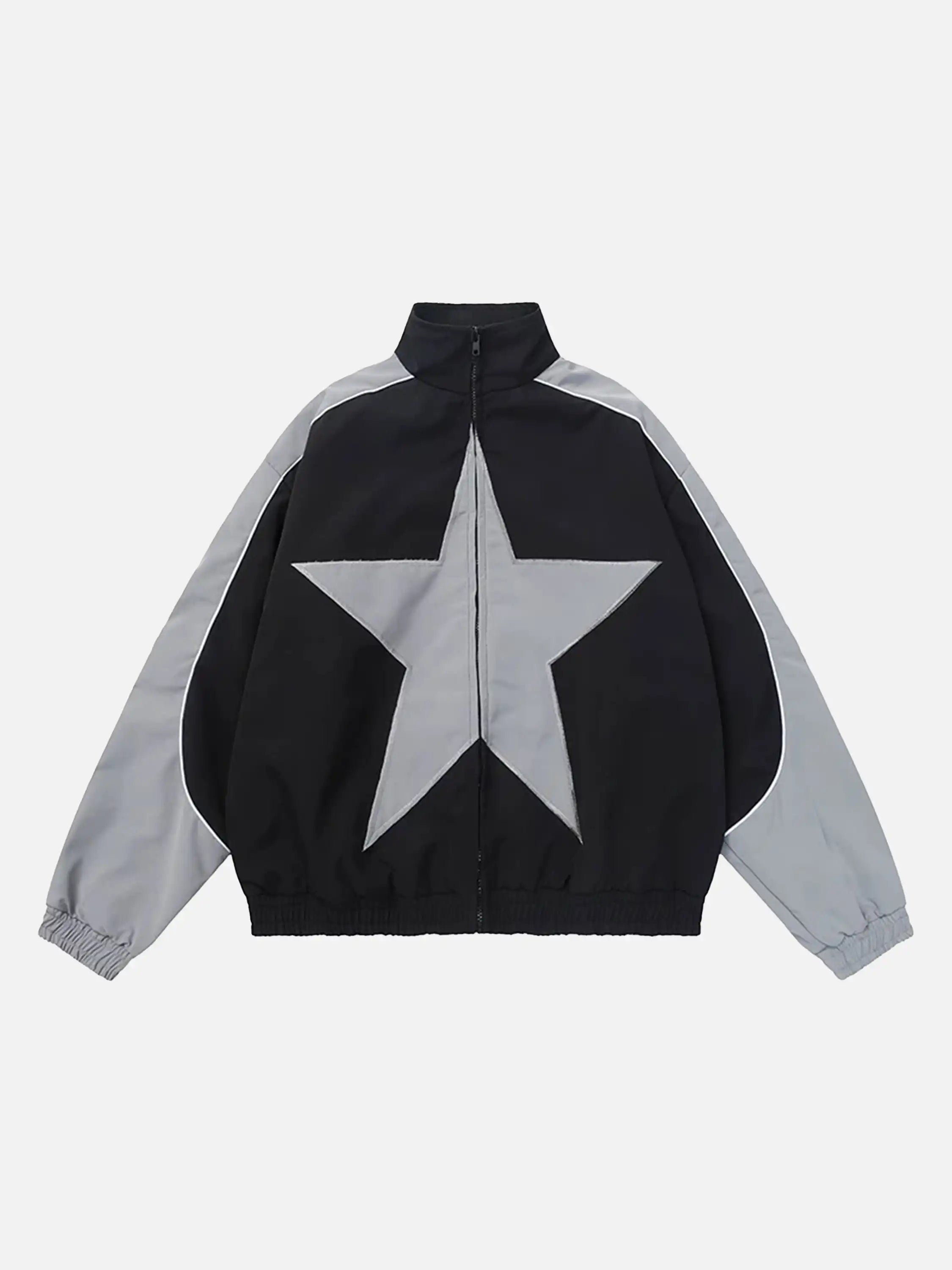 Disguisen American Style Patchwork Five-Pointed Star Jacket