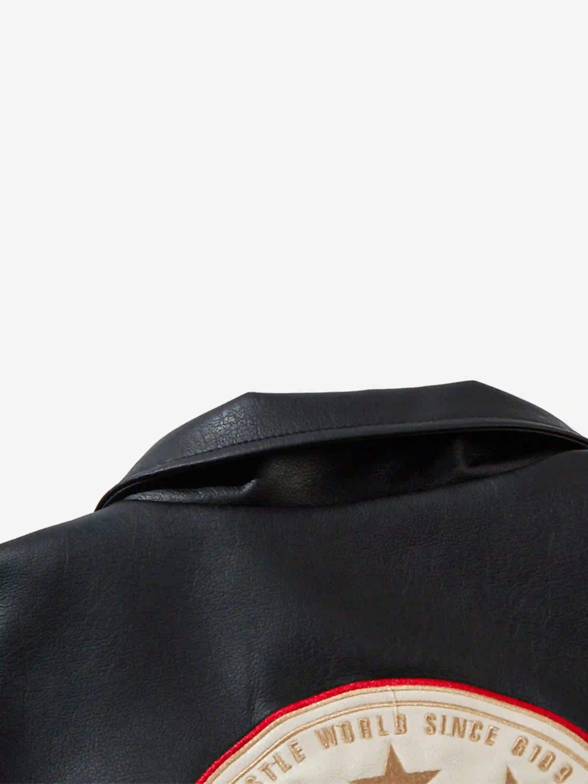 Retro Patchwork Motorcycle Jacket