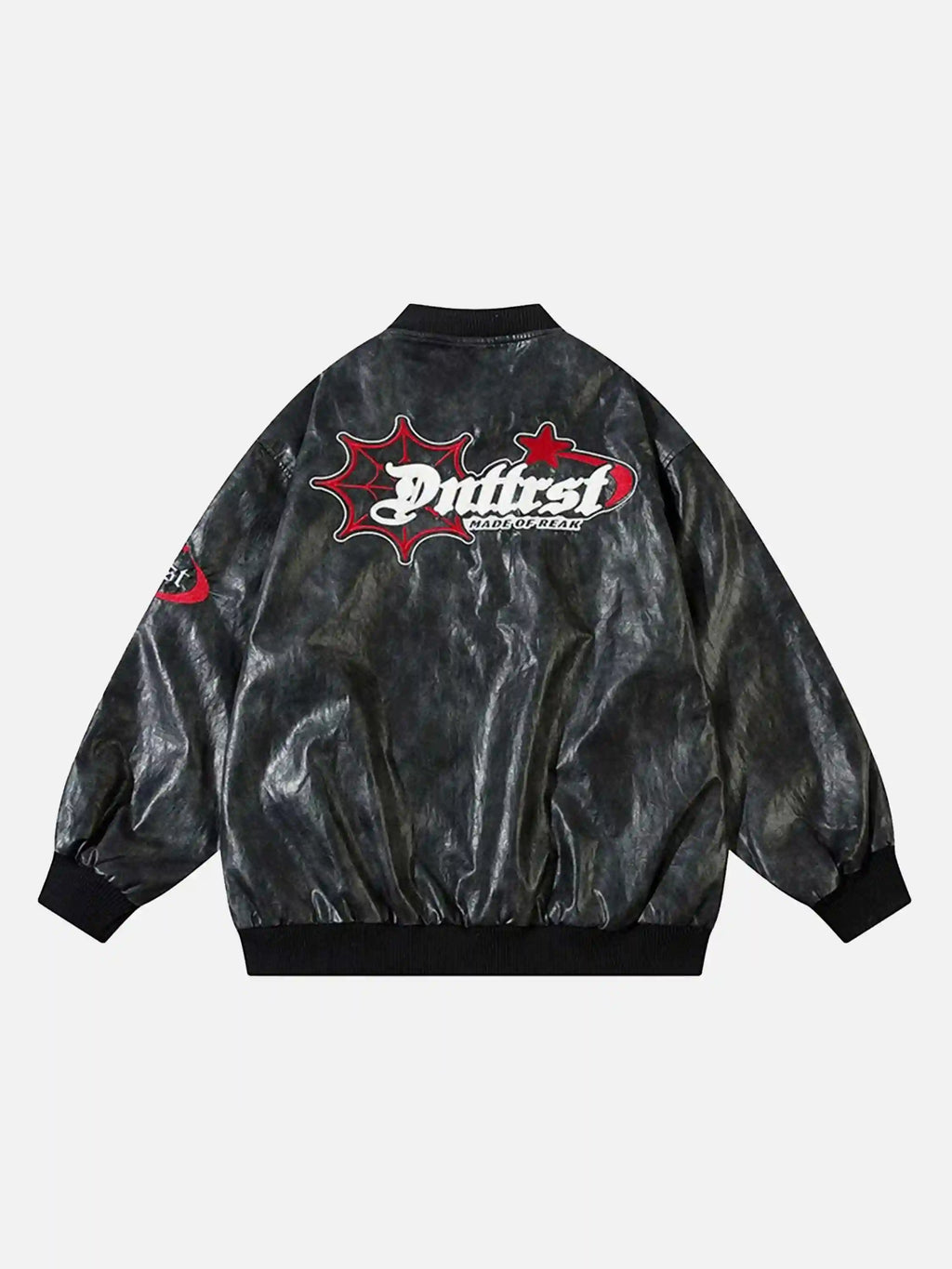 Disguisen American Retro Wax Motorcycle Baseball Jacket