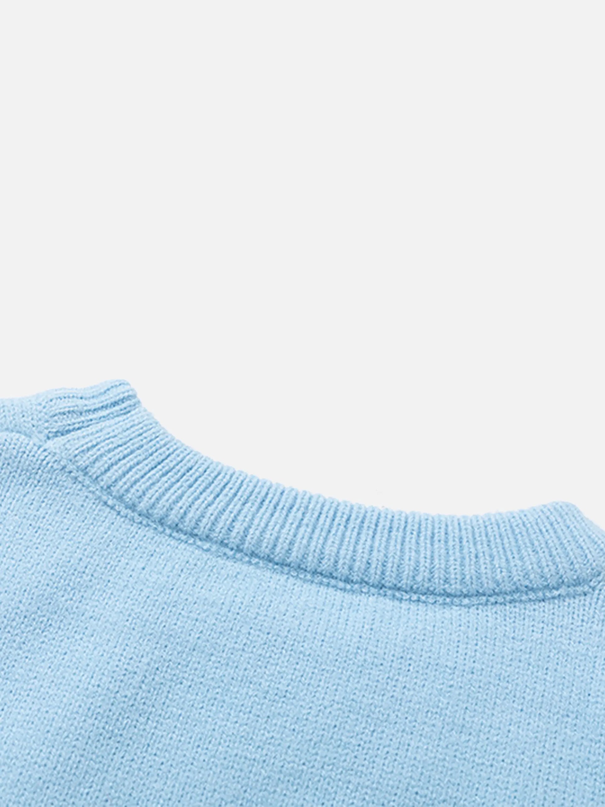 Cartoon Cat Club Jacquard Sweater
