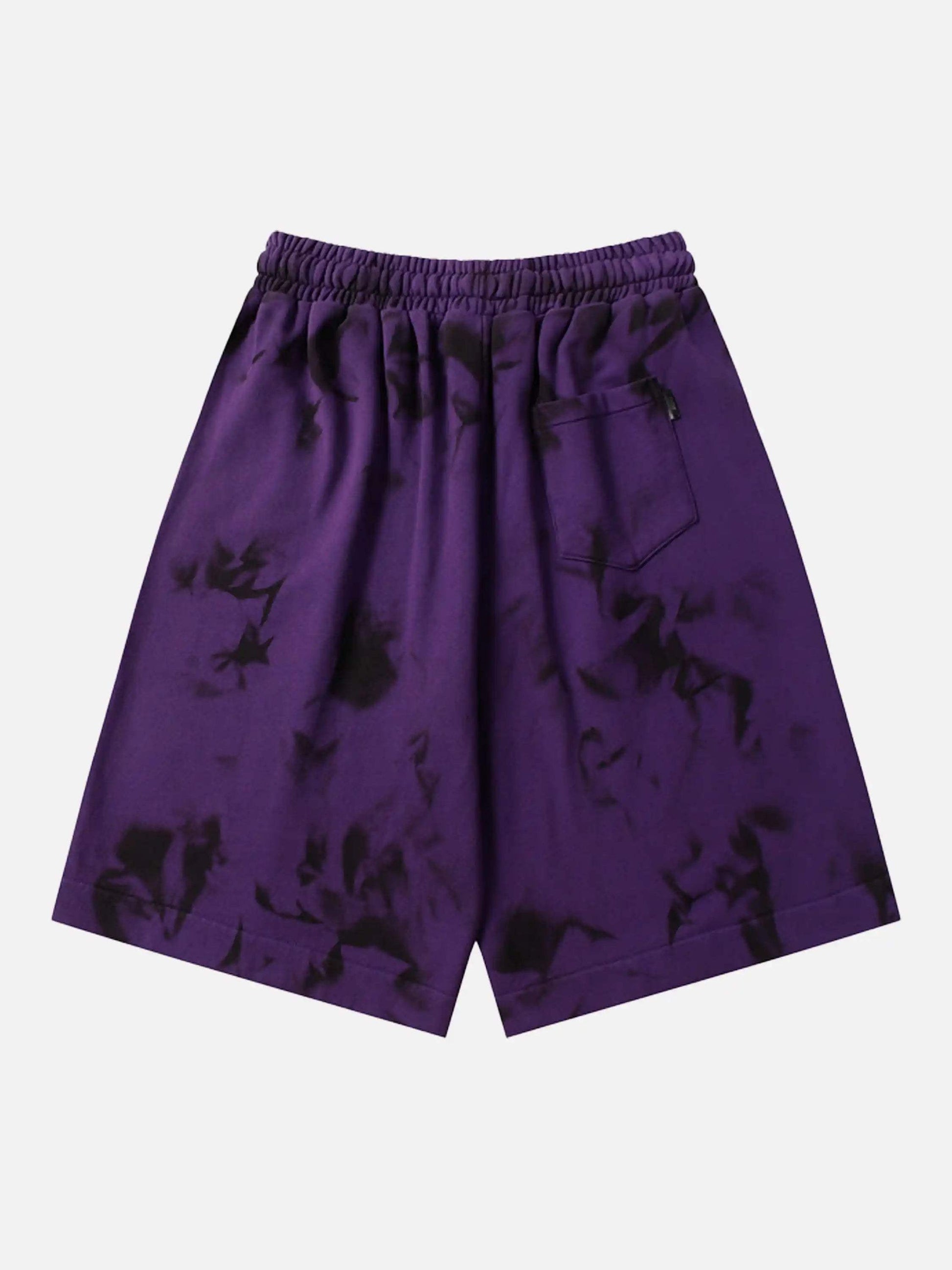 Disguisen Vintage Dirty Elastic Drawstring Loose Shorts