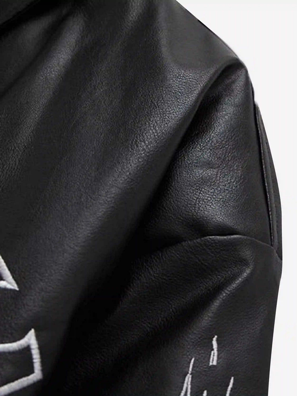 Disguisen Street Architecture Embroidered Leather Jacket