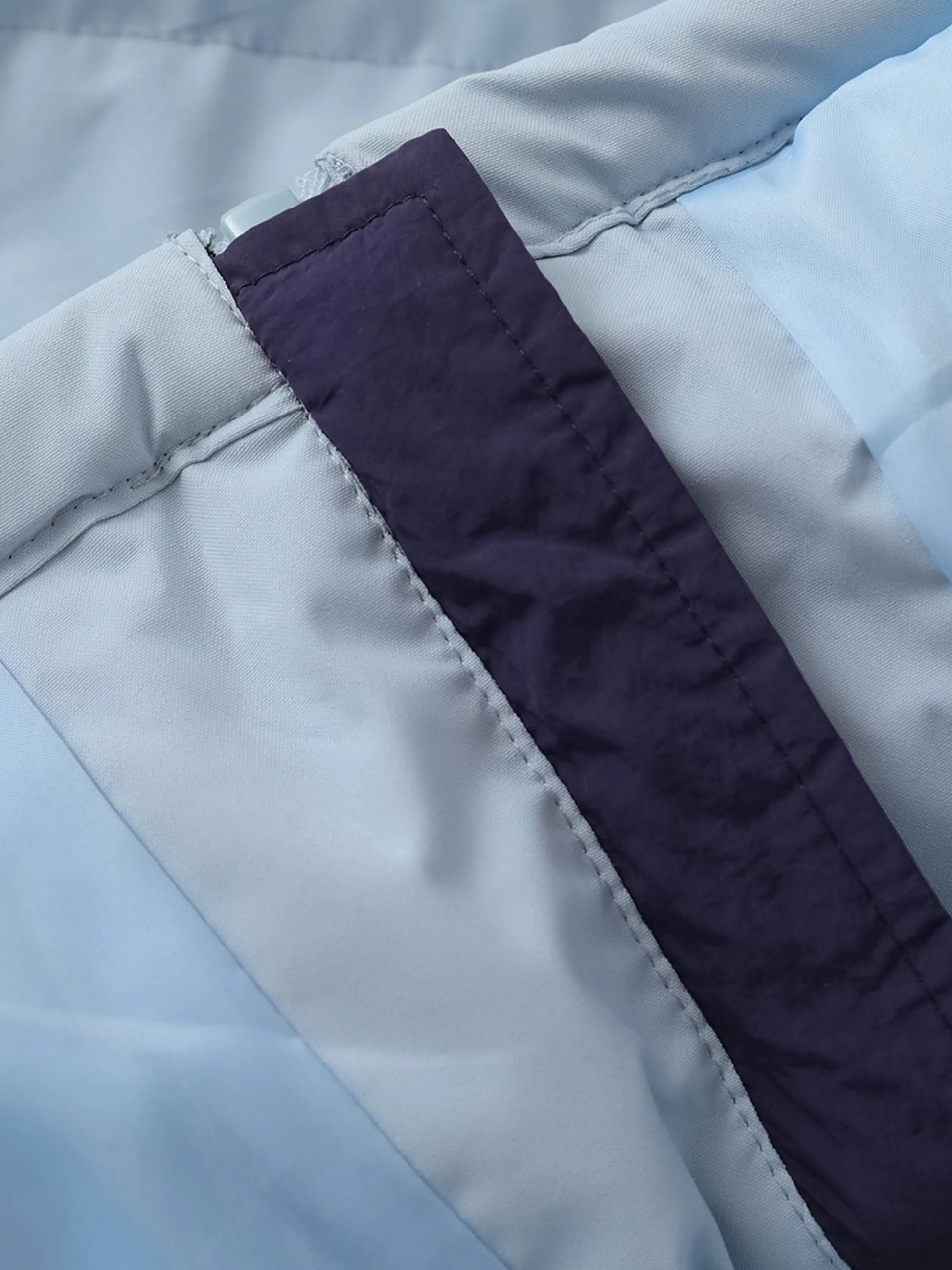 Contrasting Stand Collar Coat