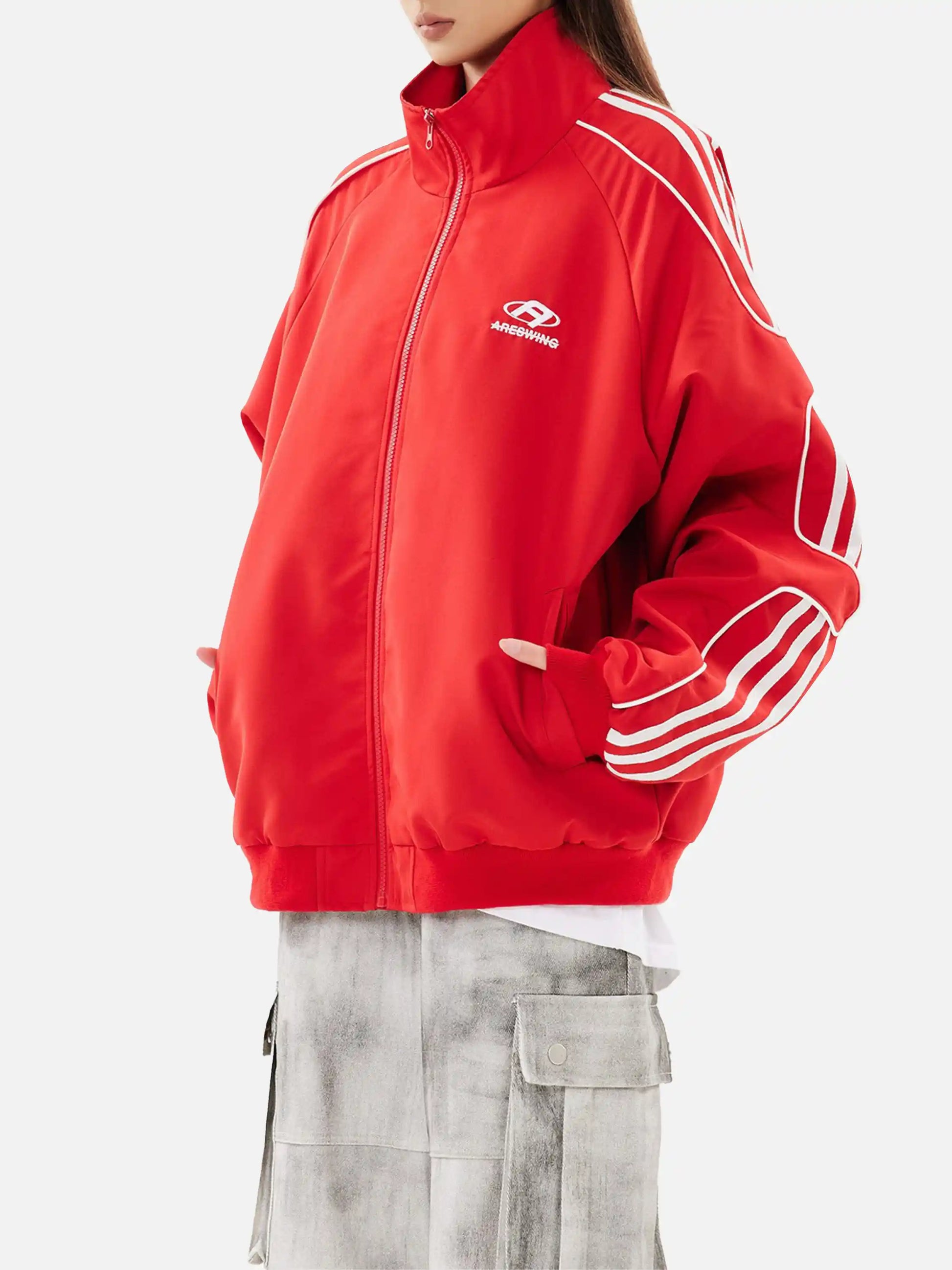 Disguisen American Retro Patchwork Sports Jacket